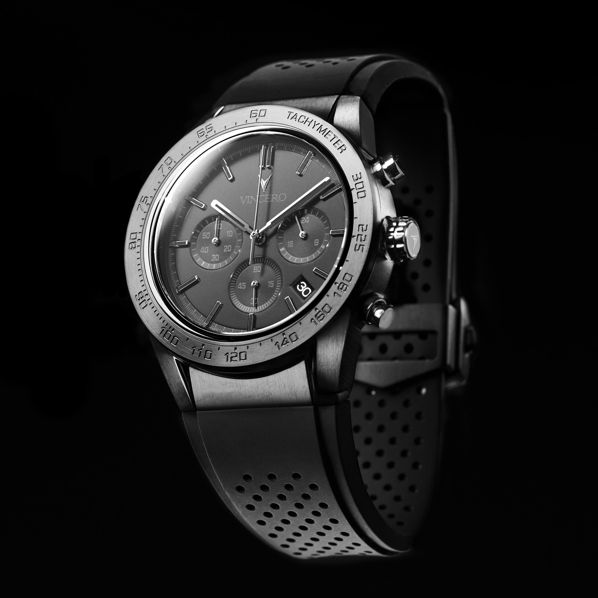 The Rogue Stealth Chronograph Sport Watch with Silicone Band