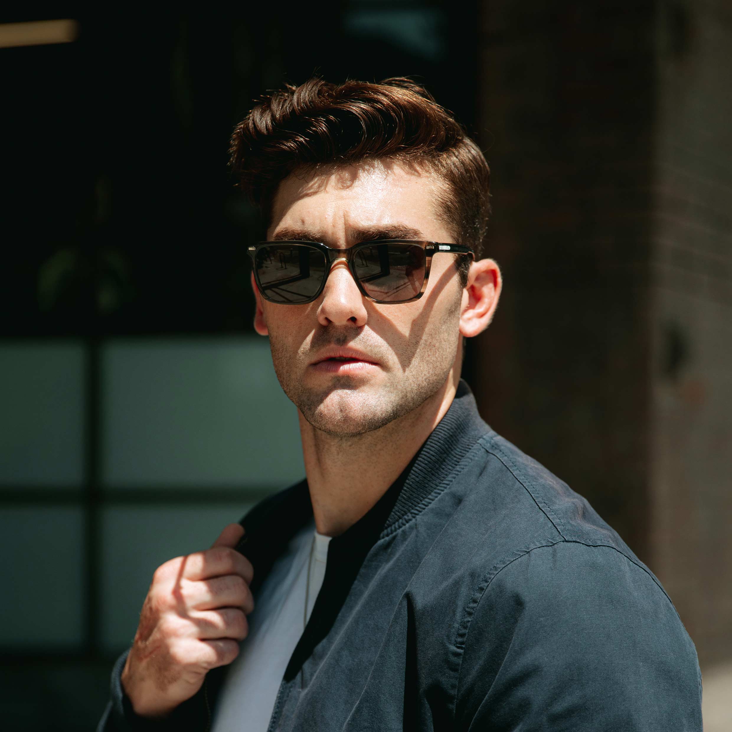 The Cooper Square Sunglasses in Black Smoke