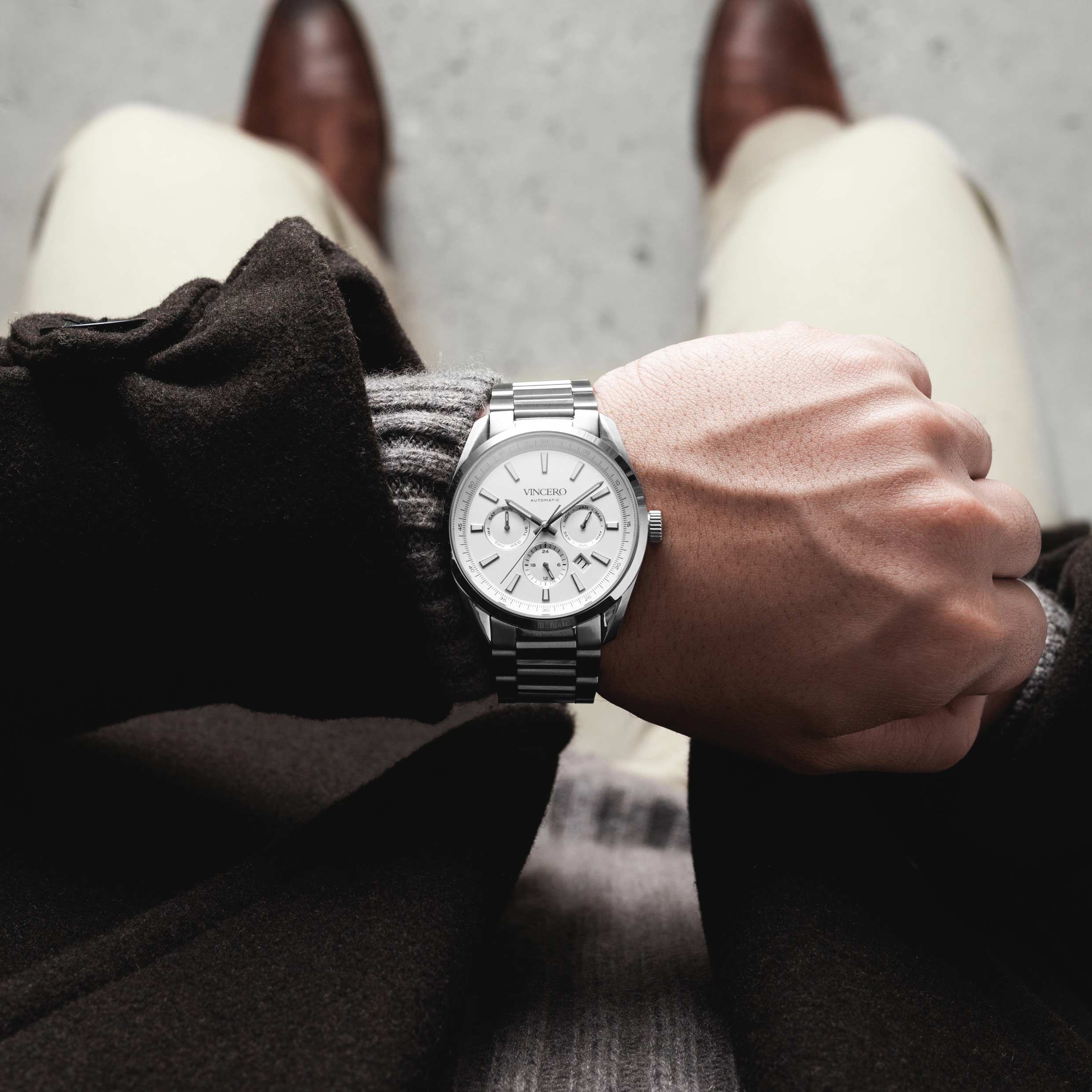 The Reserve Automatic Watch in Gray/Silver 41mm Case