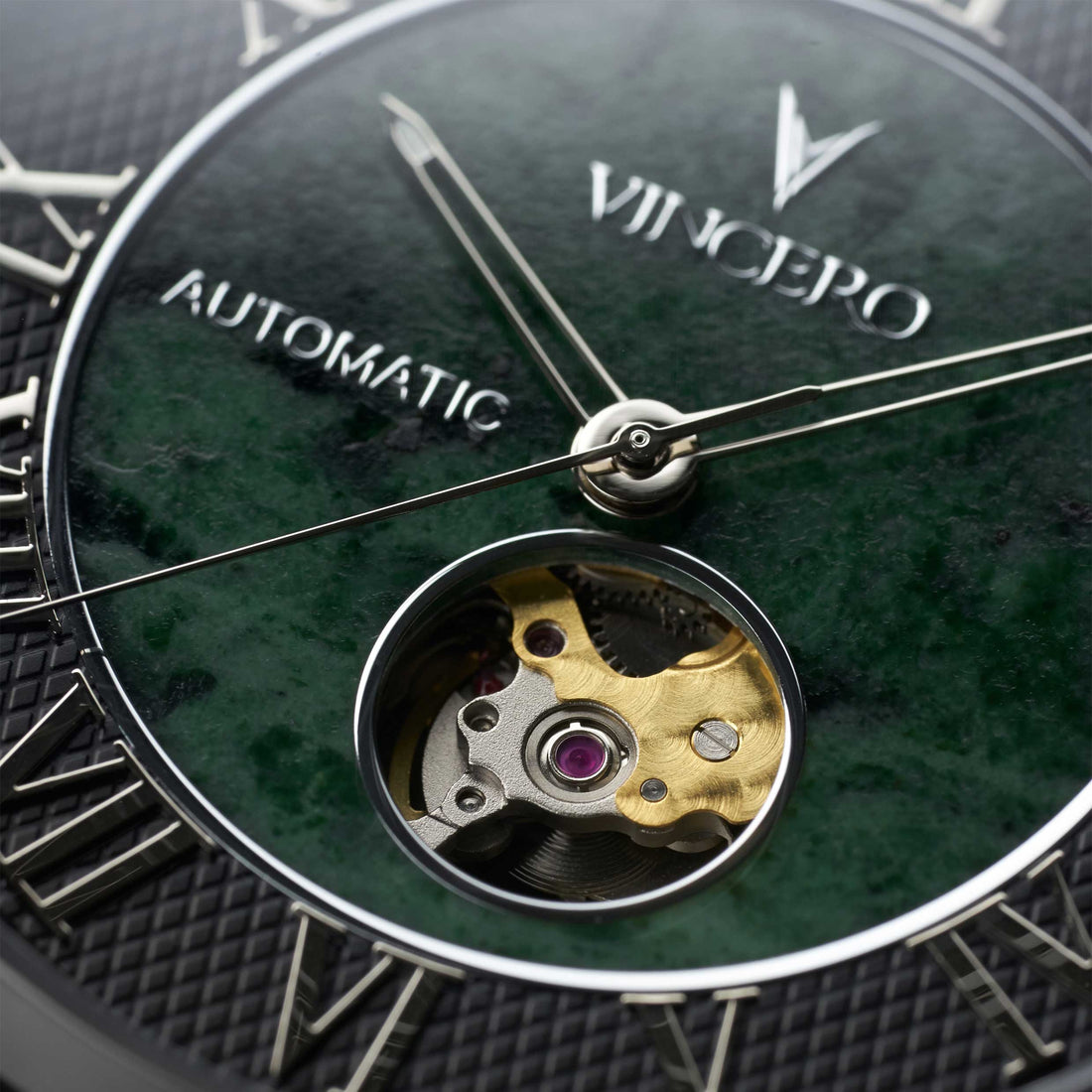 Marble Automatic Watch in Black Verde with 43mm Case