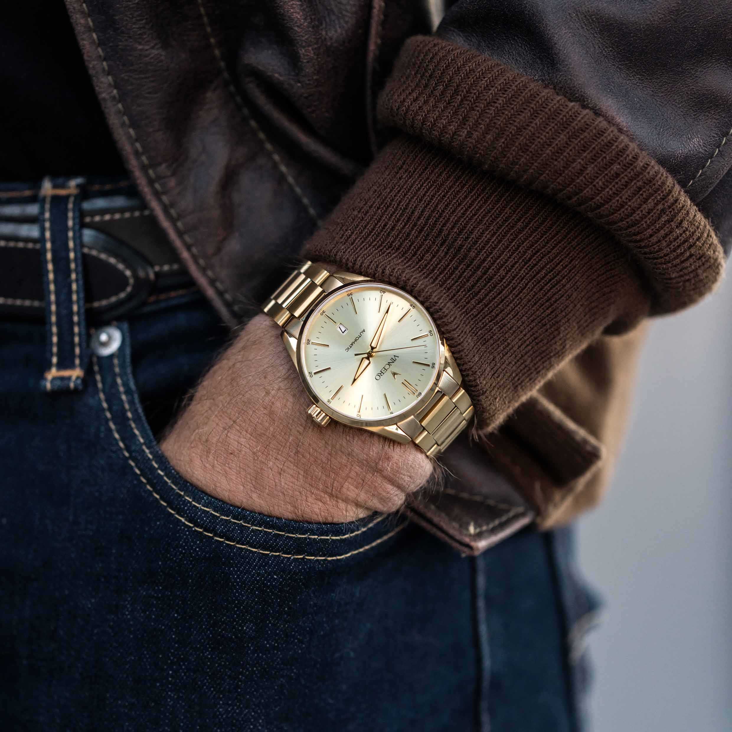 Icon Automatic Watch in All Gold Professional Timepiece