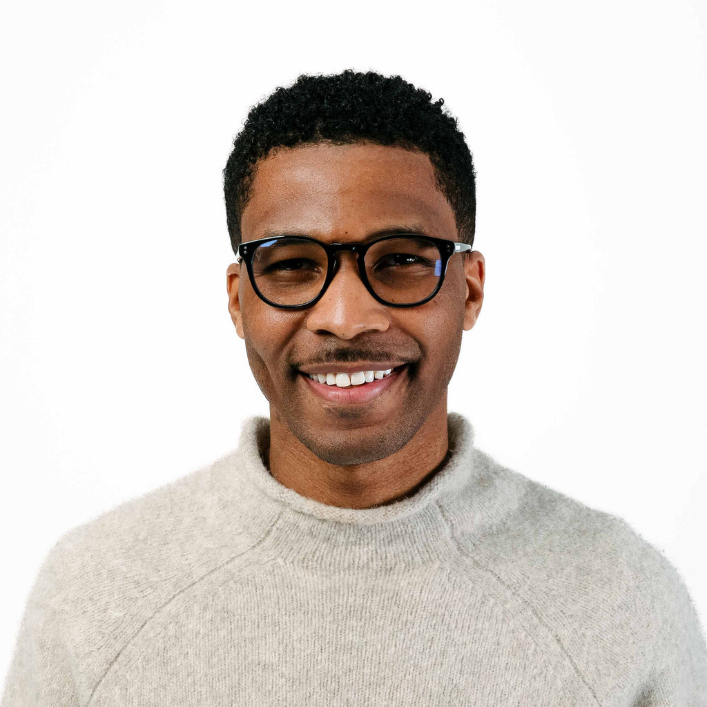 District Blue Light Glasses - Jet Black Round Frames