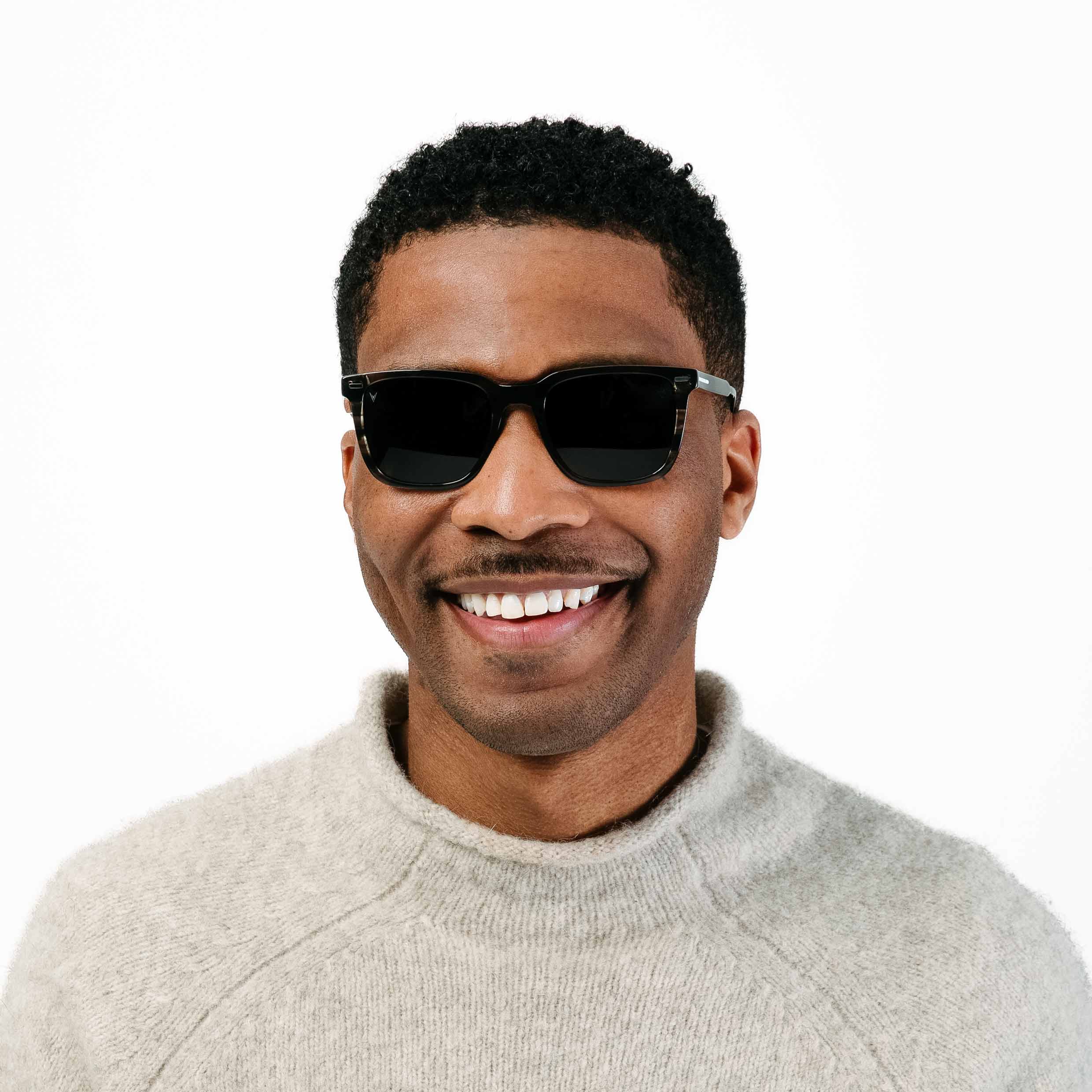 The Cooper Square Sunglasses in Black Smoke