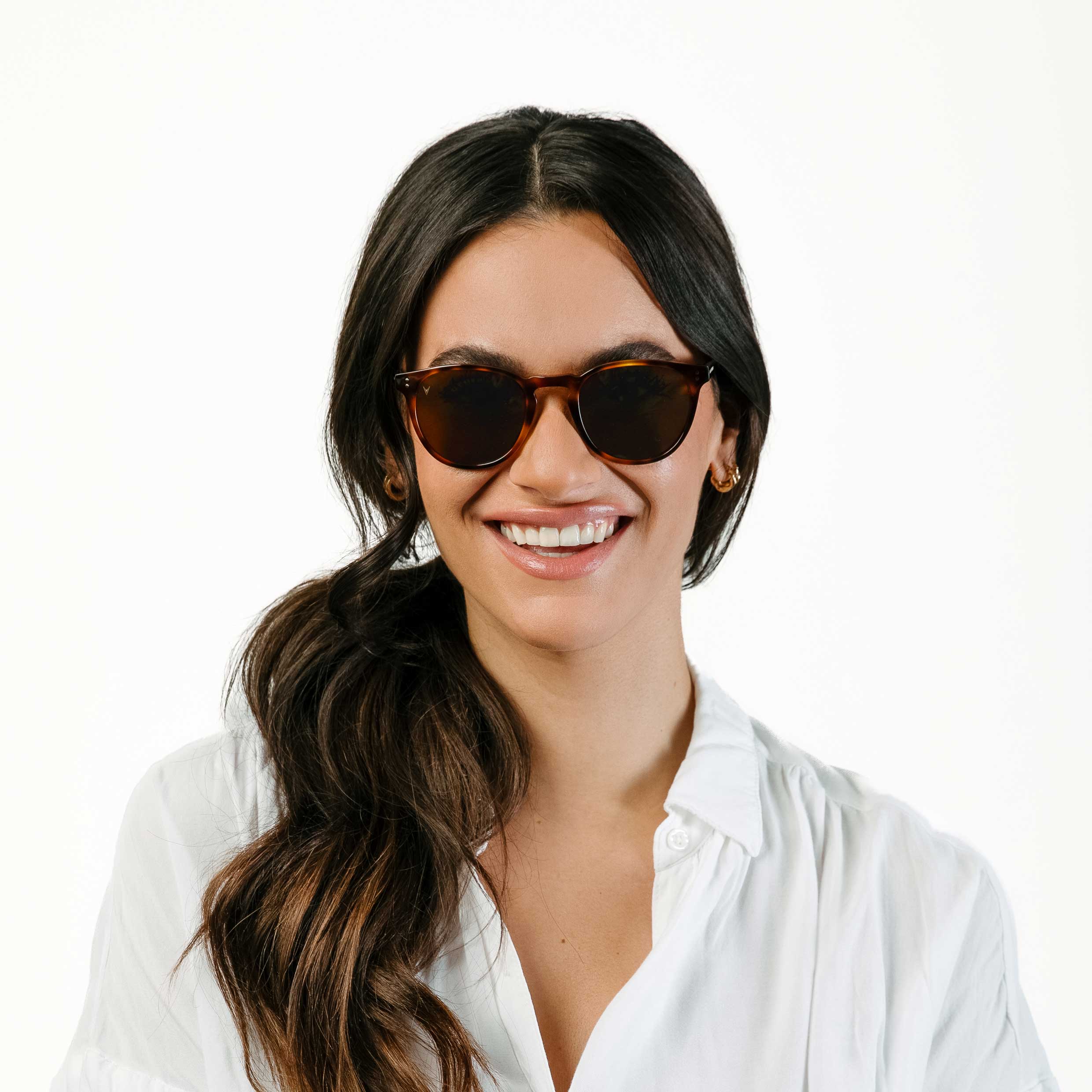 The District II Round Sunglasses in Rye Tort