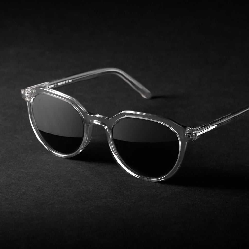 The Aiden Champagne Round Frame Polarized Sunglasses