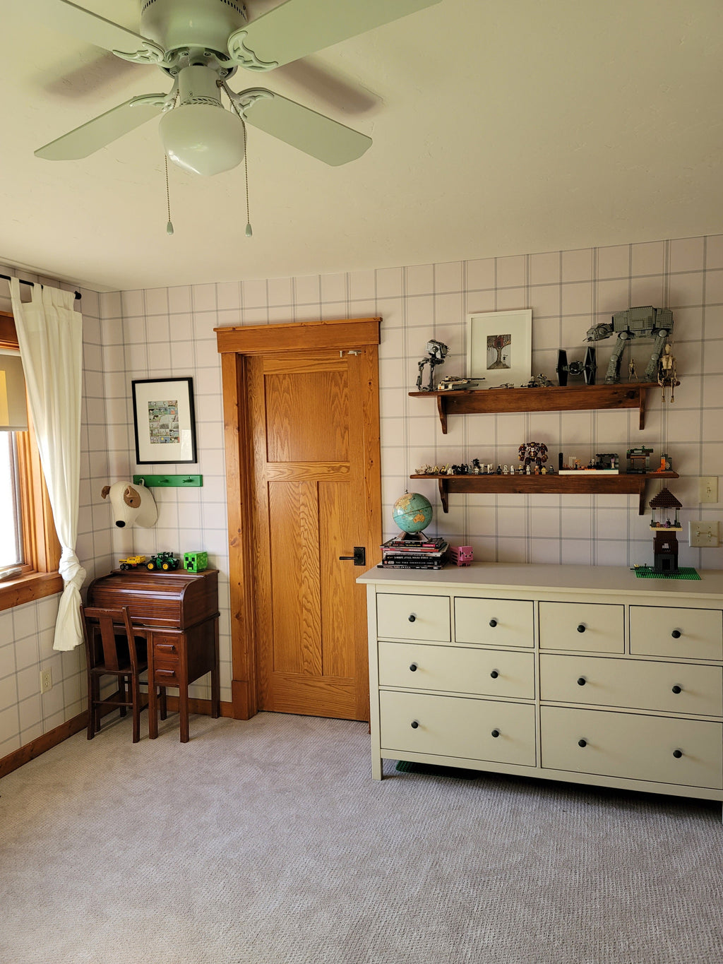 Ezra Geometric Wallpaper - Minimalist Modern Farmhouse