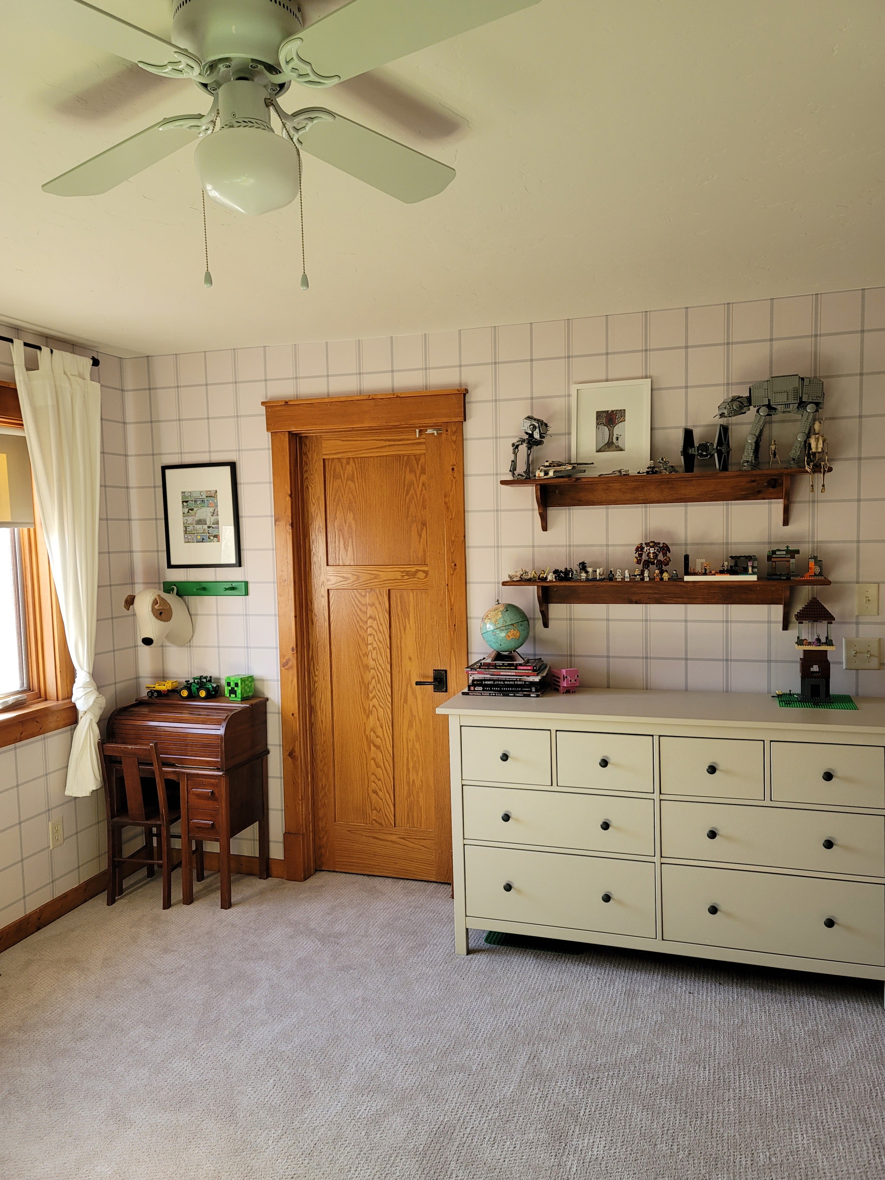 Ezra Geometric Wallpaper - Minimalist Modern Farmhouse