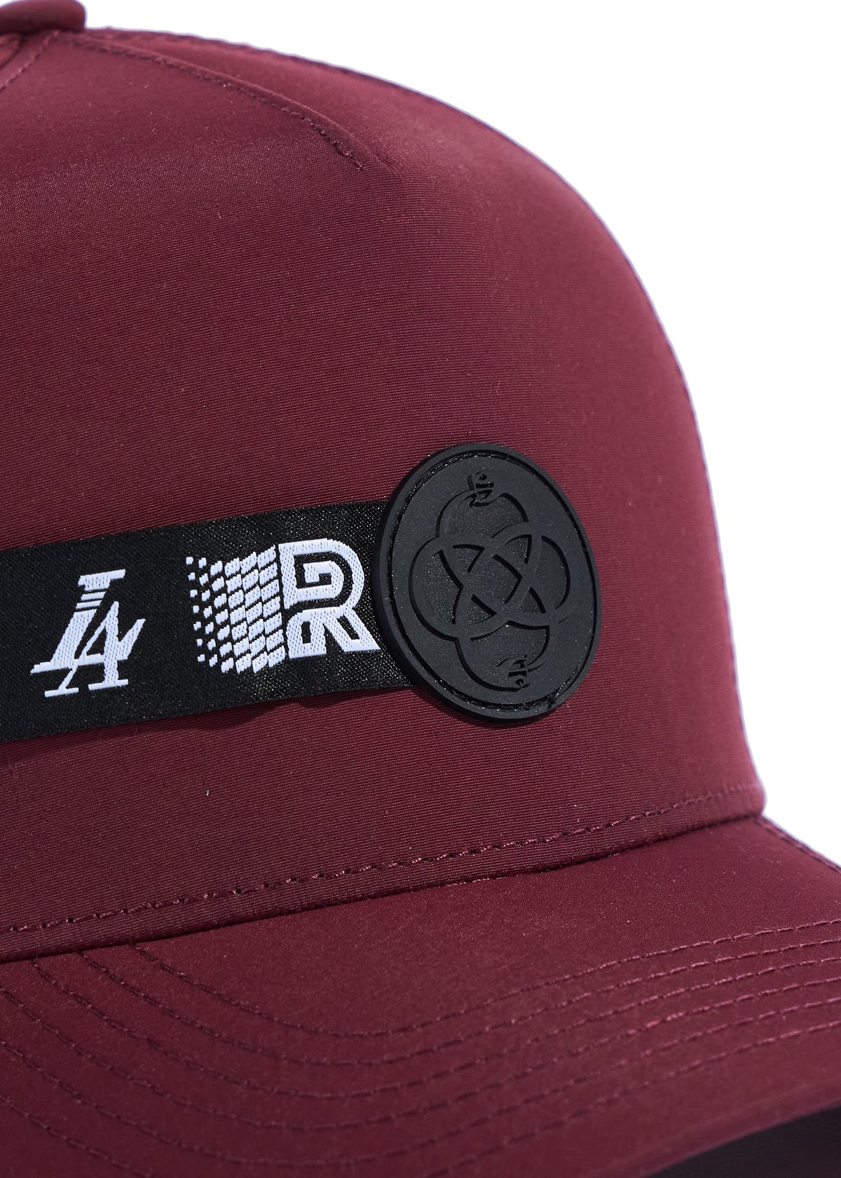 Wine Performance Cap with Perforated Breathable Back and Strap - Image 4