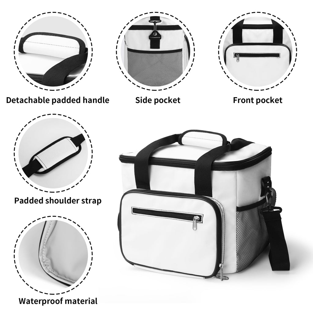 White Blossom Insulated Picnic Cooler Bag