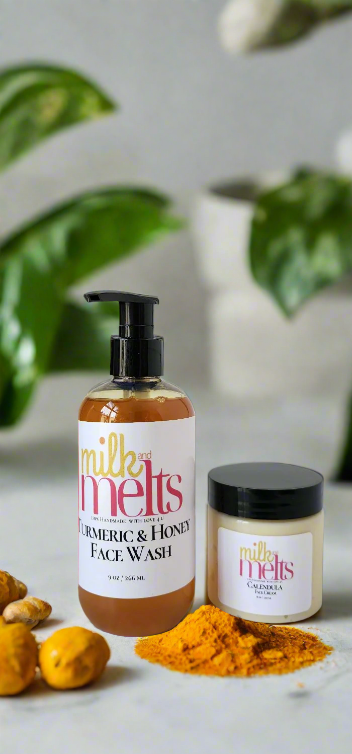 Turmeric Honey Face Wash&nbsp;&amp; Calendula Face Cream Duo