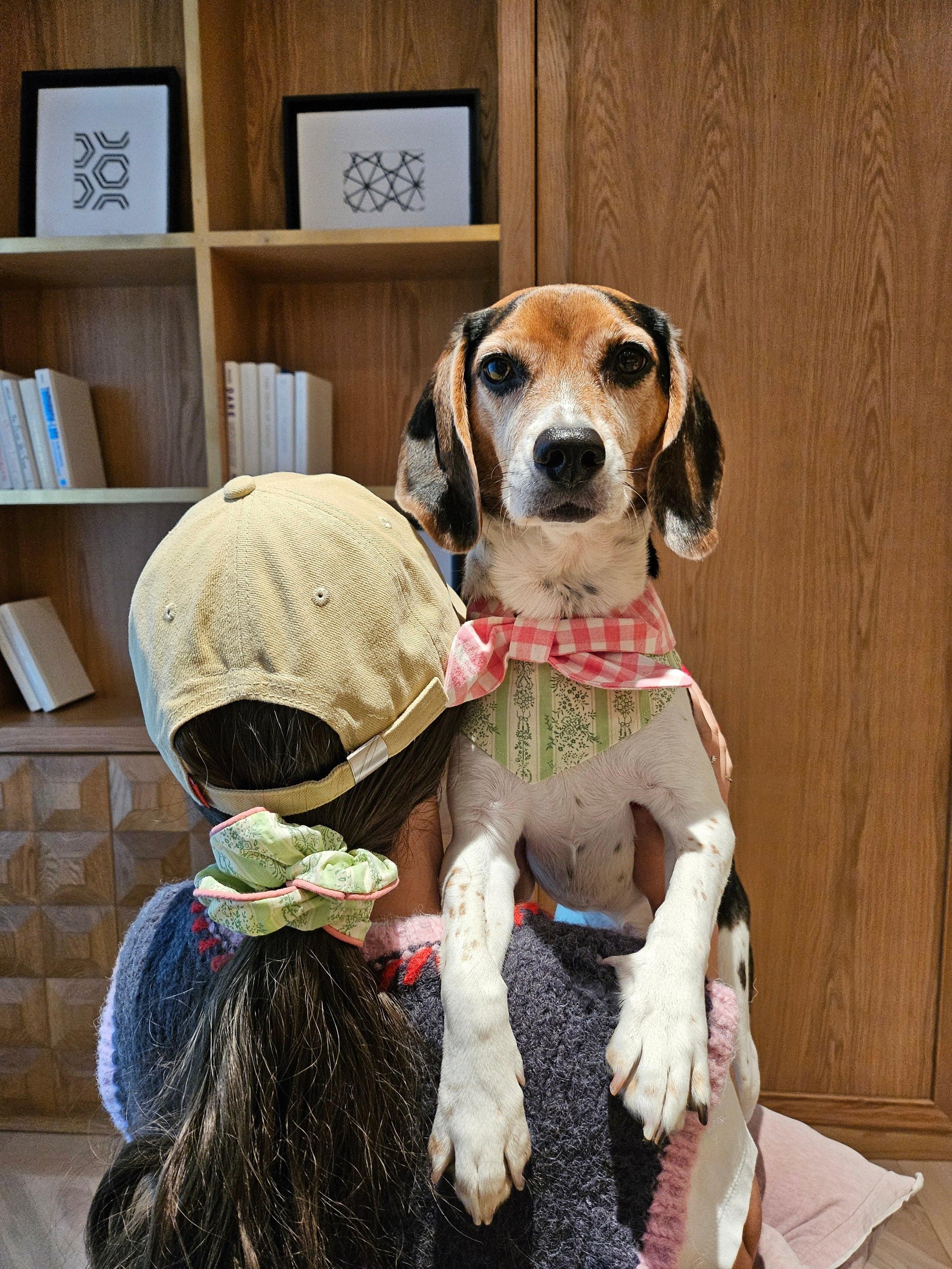 Picnic Bliss Floral Gingham Print Bandana
