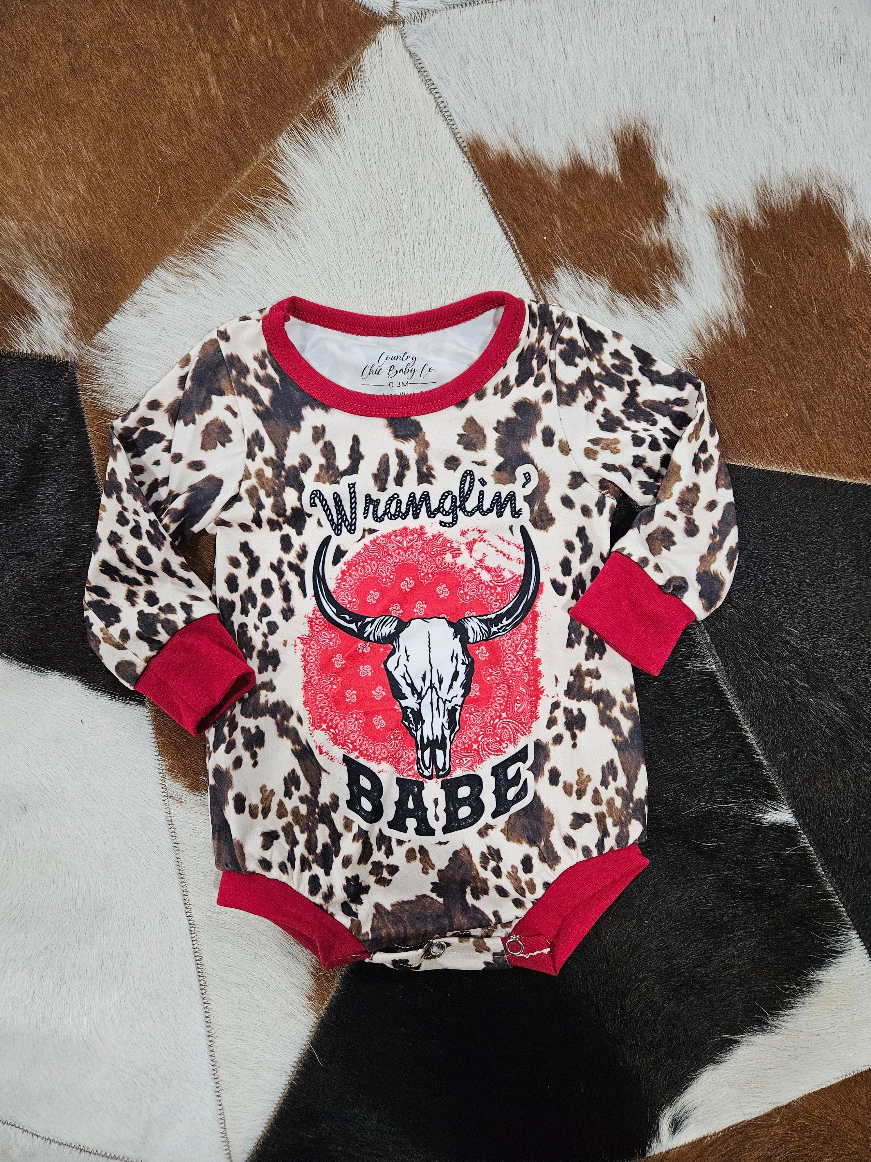 Wranglin' Babe Long Sleeve Onesie