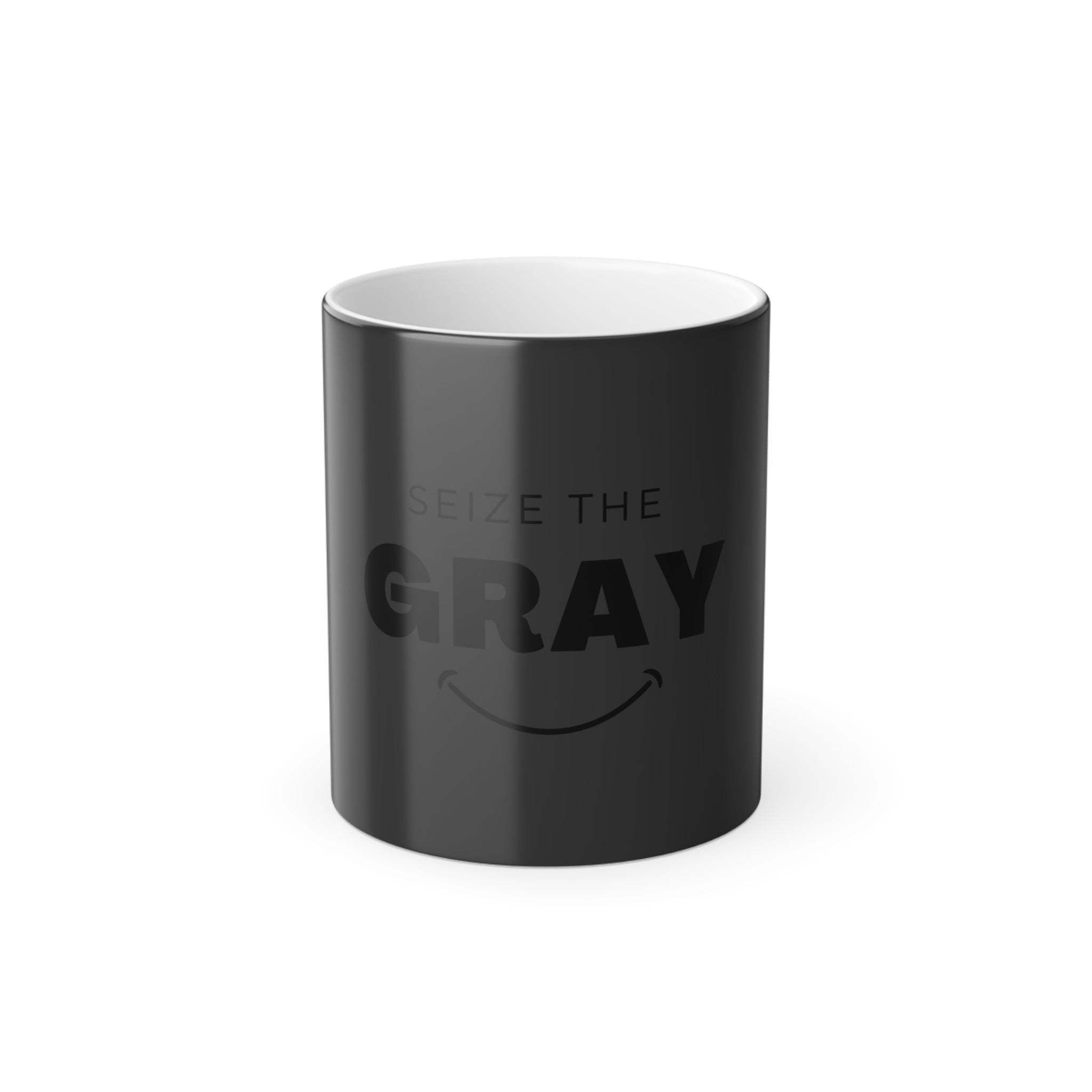 Seize the Gray Color Morphing Mug 11oz - Heat Reactive Ceramic