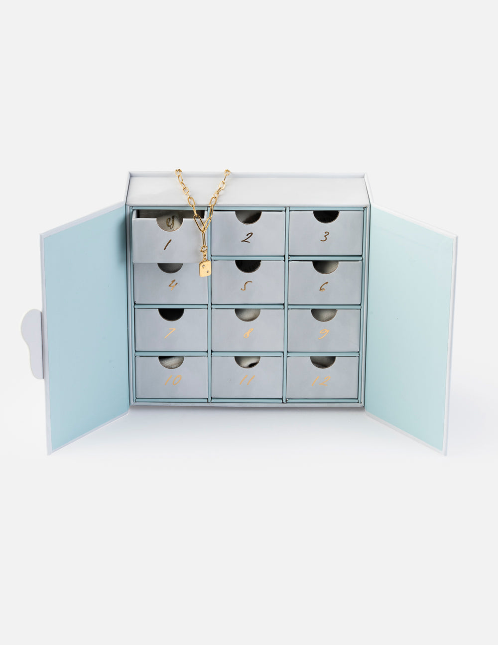 12 Days of Jewelry Advent Calendar Box Faith-Inspired Gold Charms