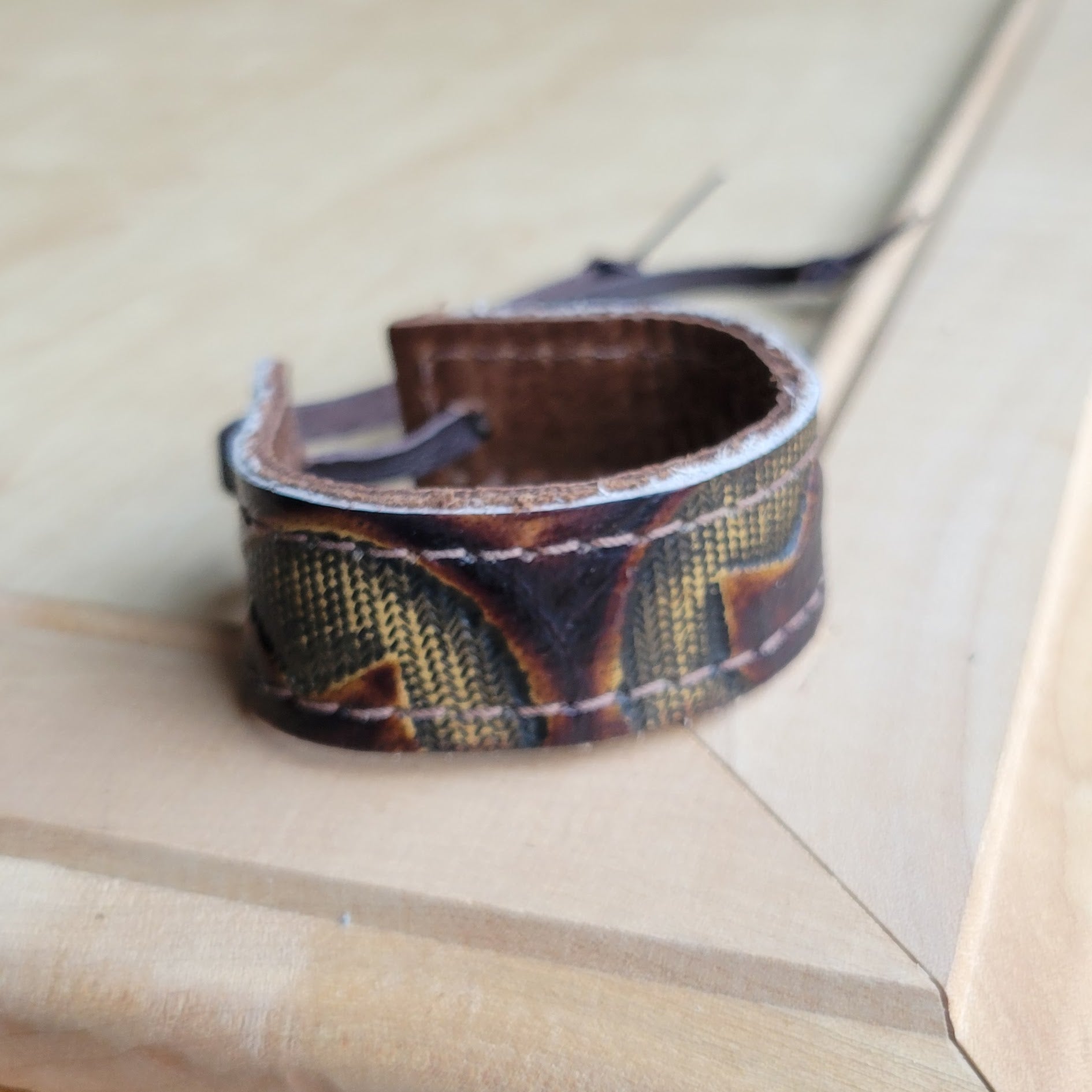 Women's Narrow Genuine Leather Cuff Bracelet
