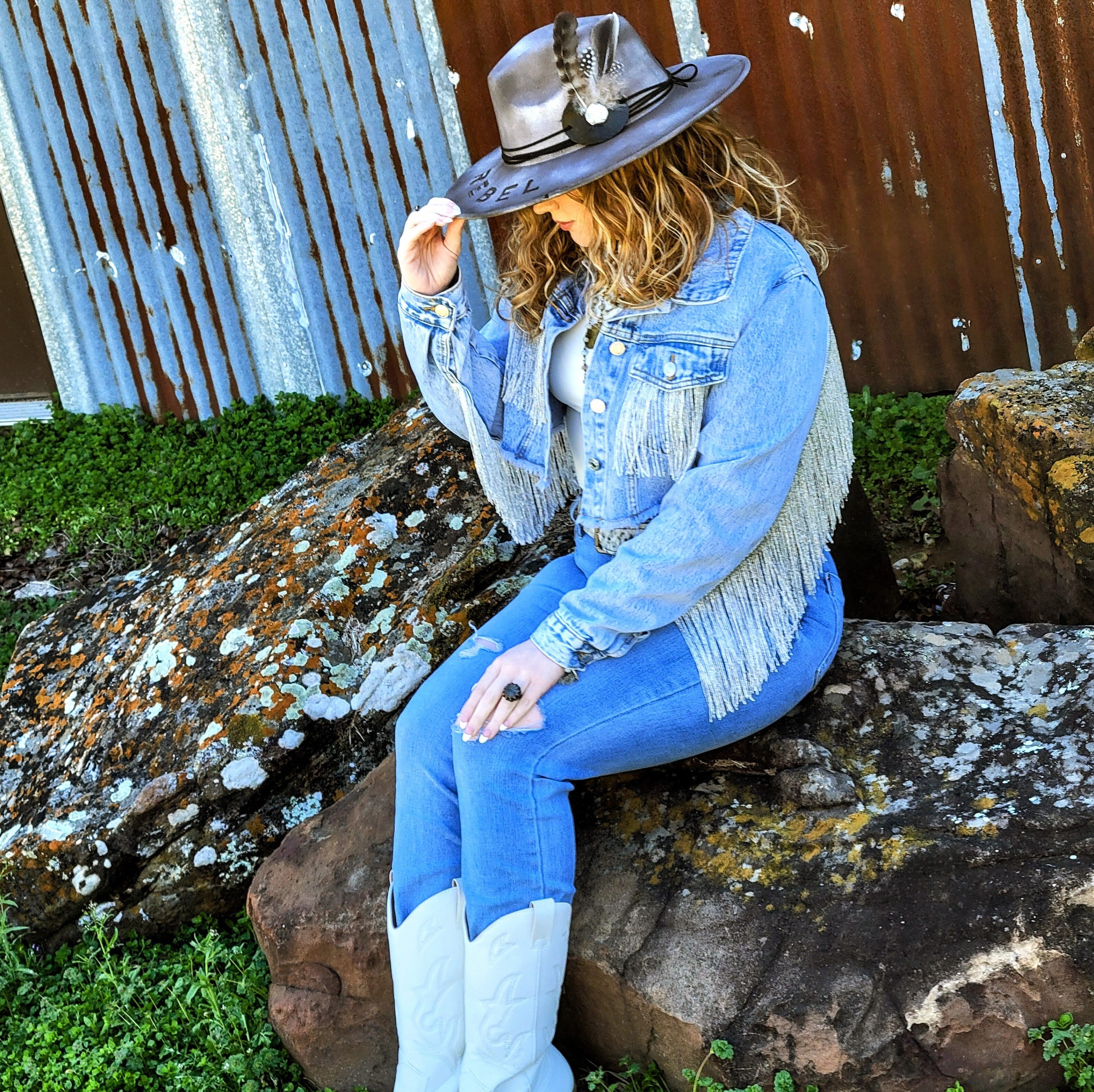Genuine Labradorite Ring in Antique Copper