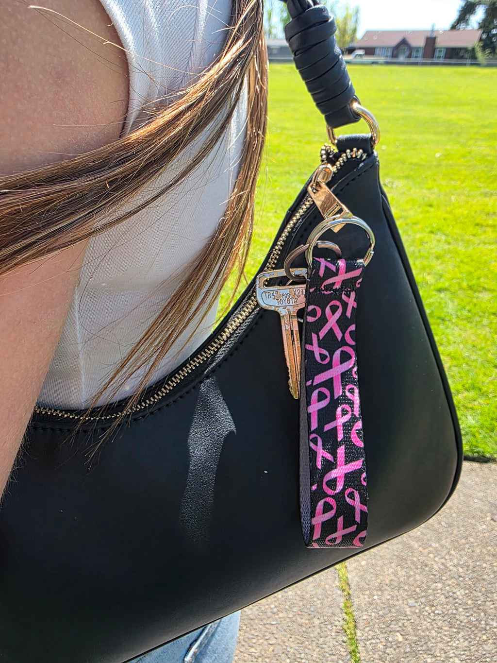 Pink Digi Camo Key Fob, Perfect for backpack or purse.