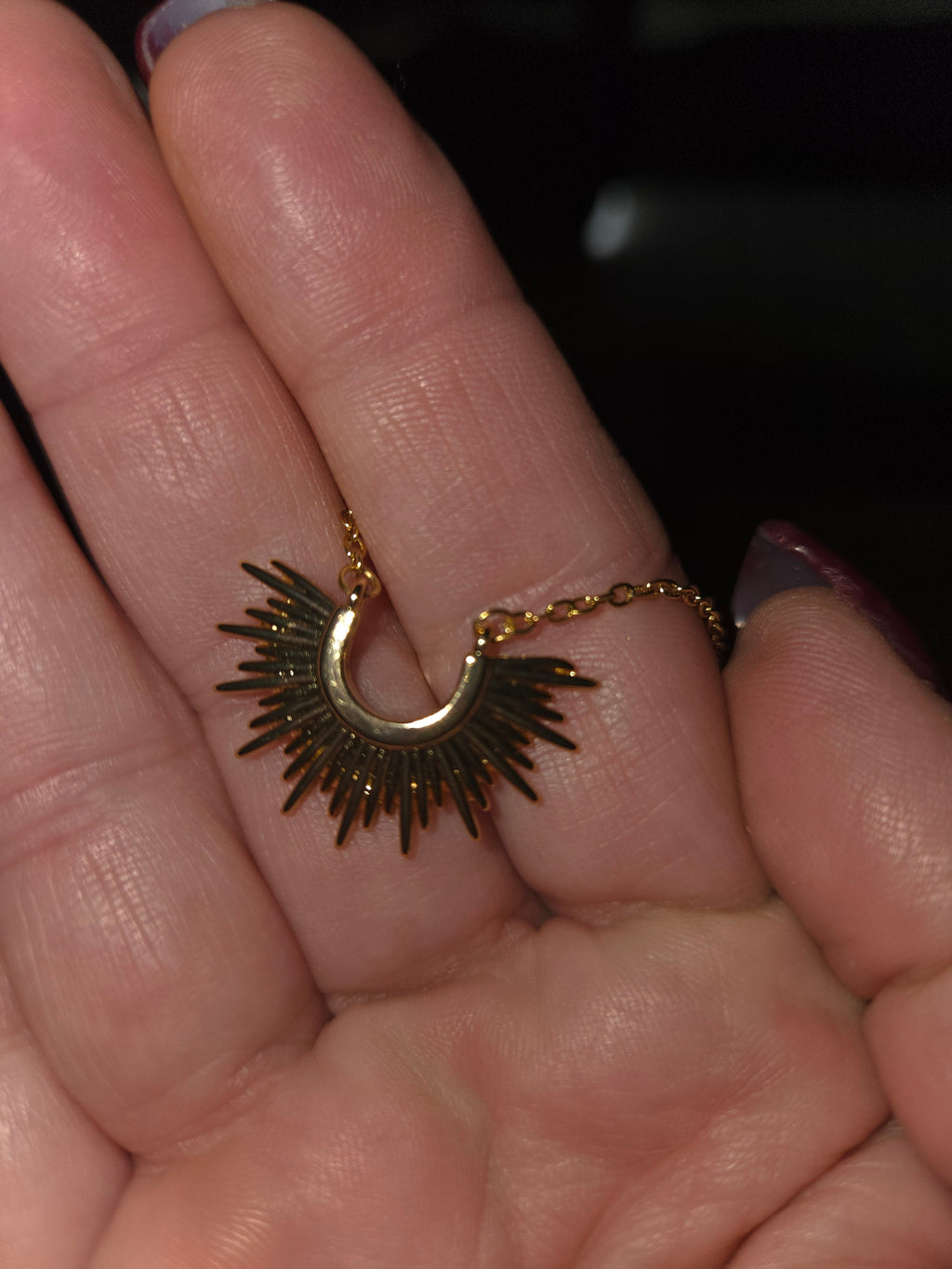 Gold Radiance Sunburst Necklace