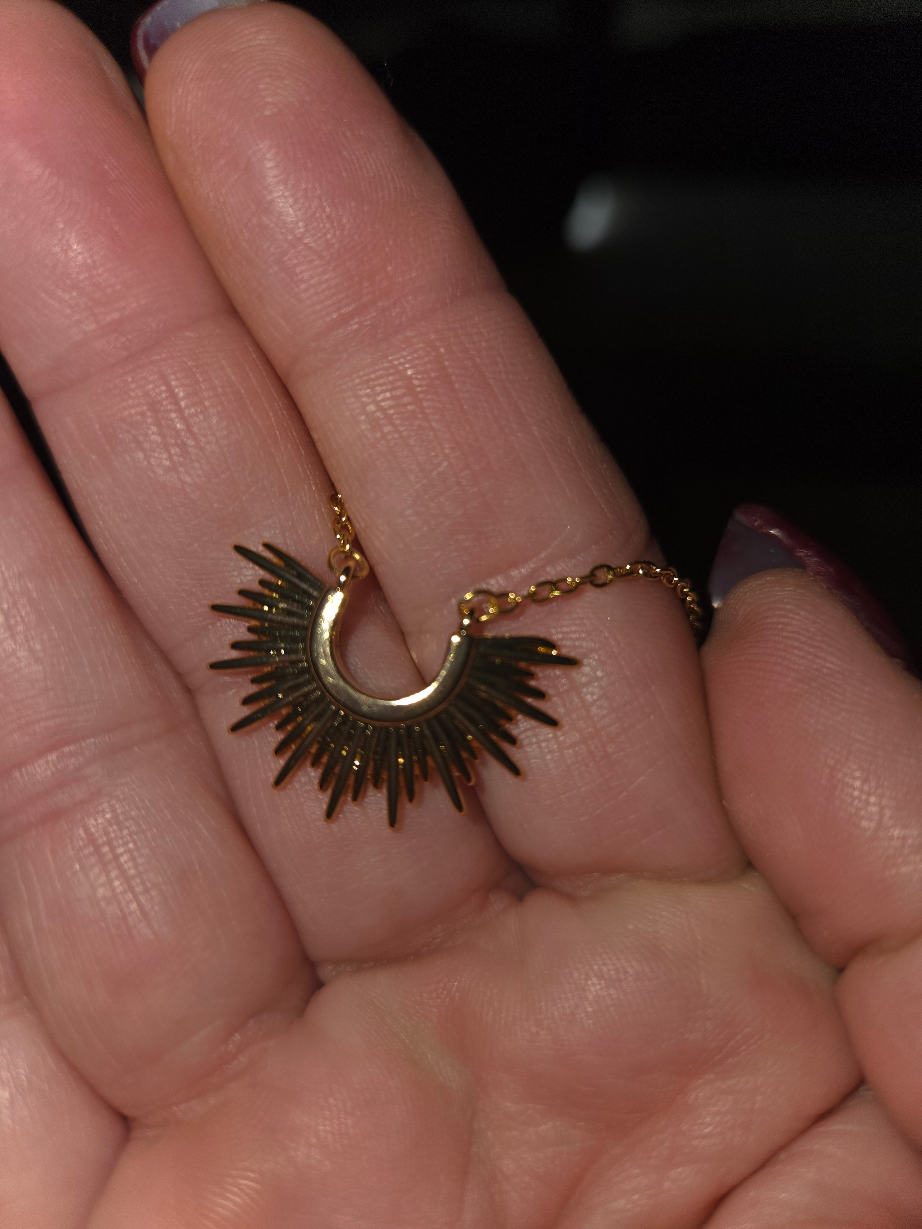 Gold Radiance Sunburst Necklace