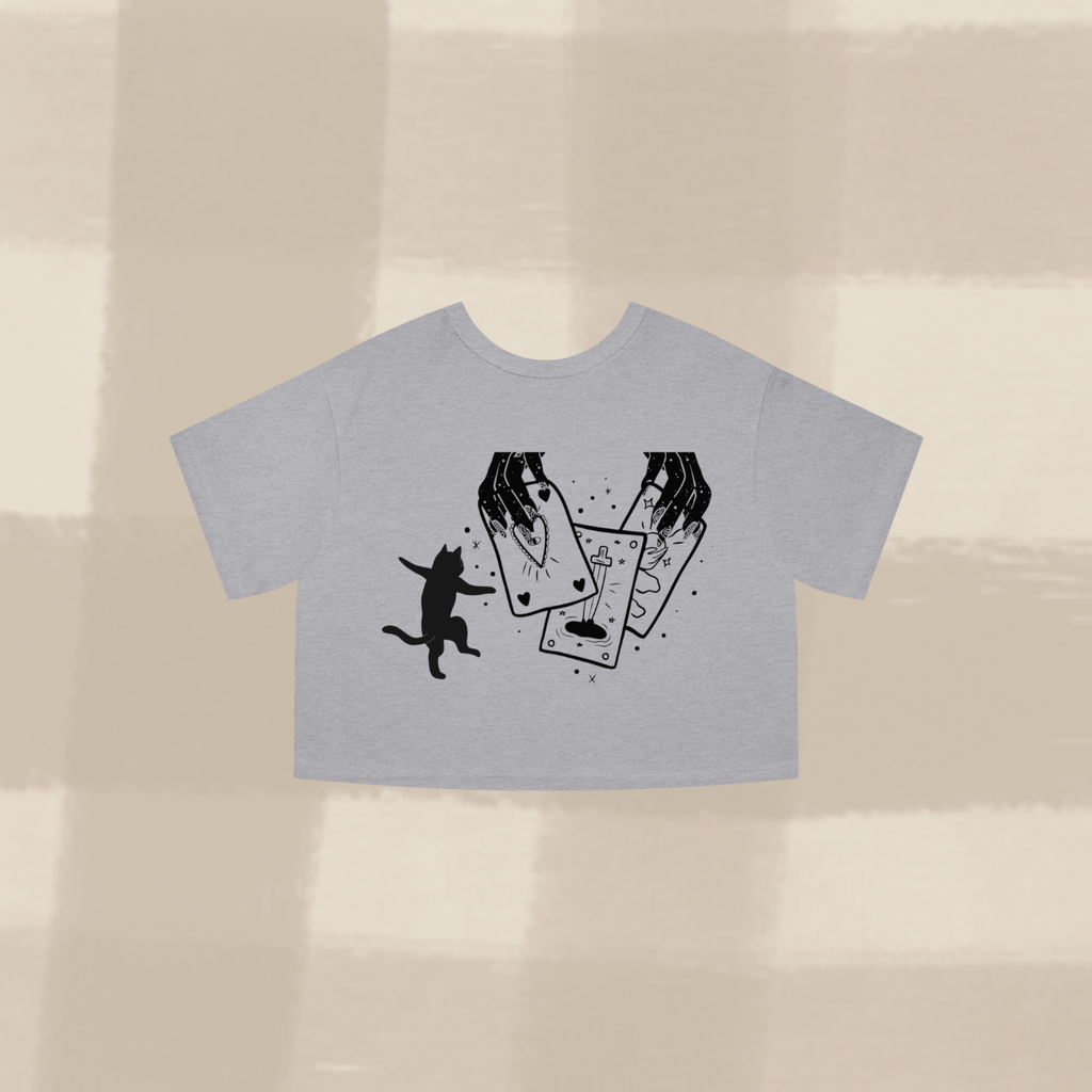 "CAT DIMENSION" CROPPED T-SHIRT