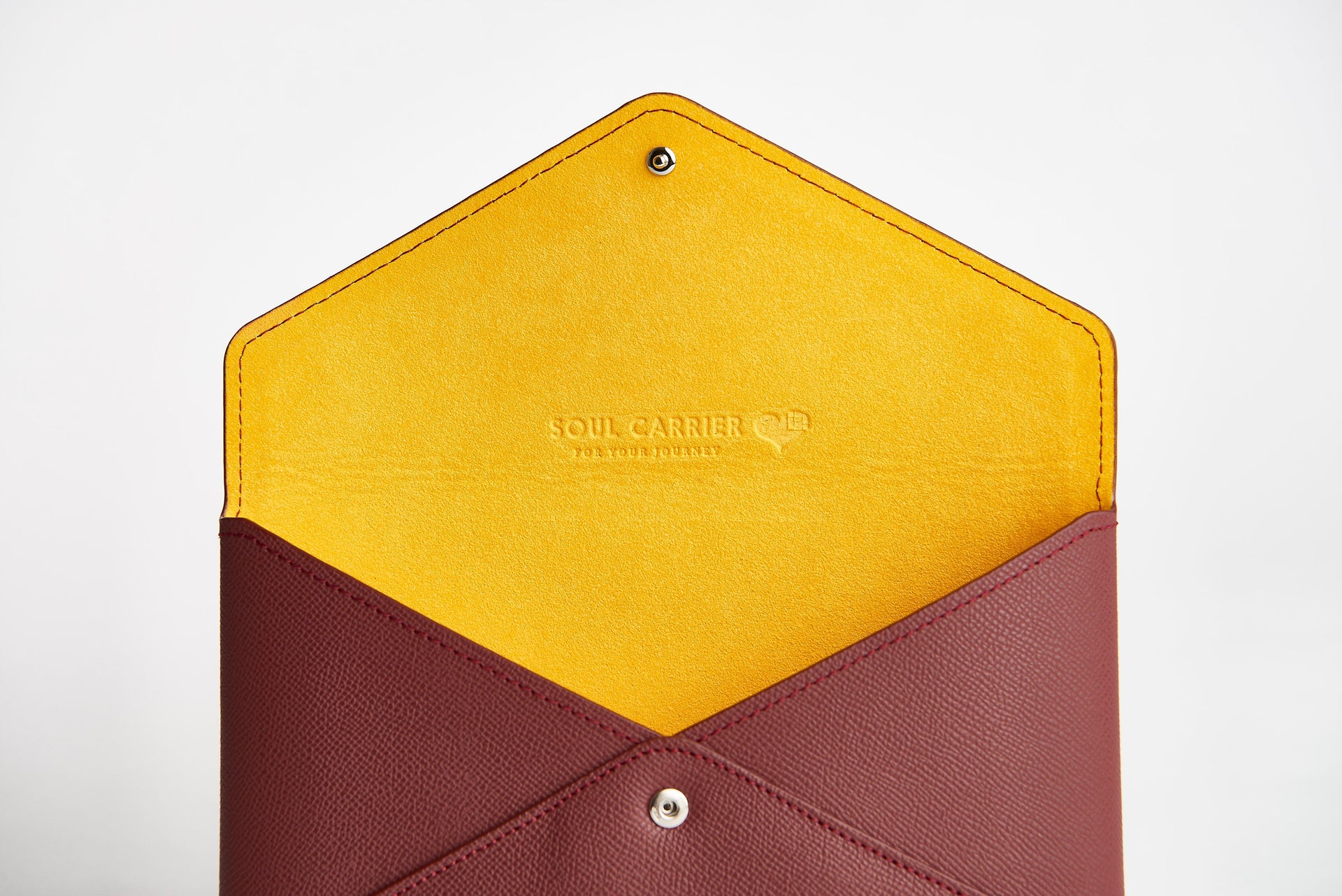 Soul Carrier x ASU Maroon Epsom Leather Clutch