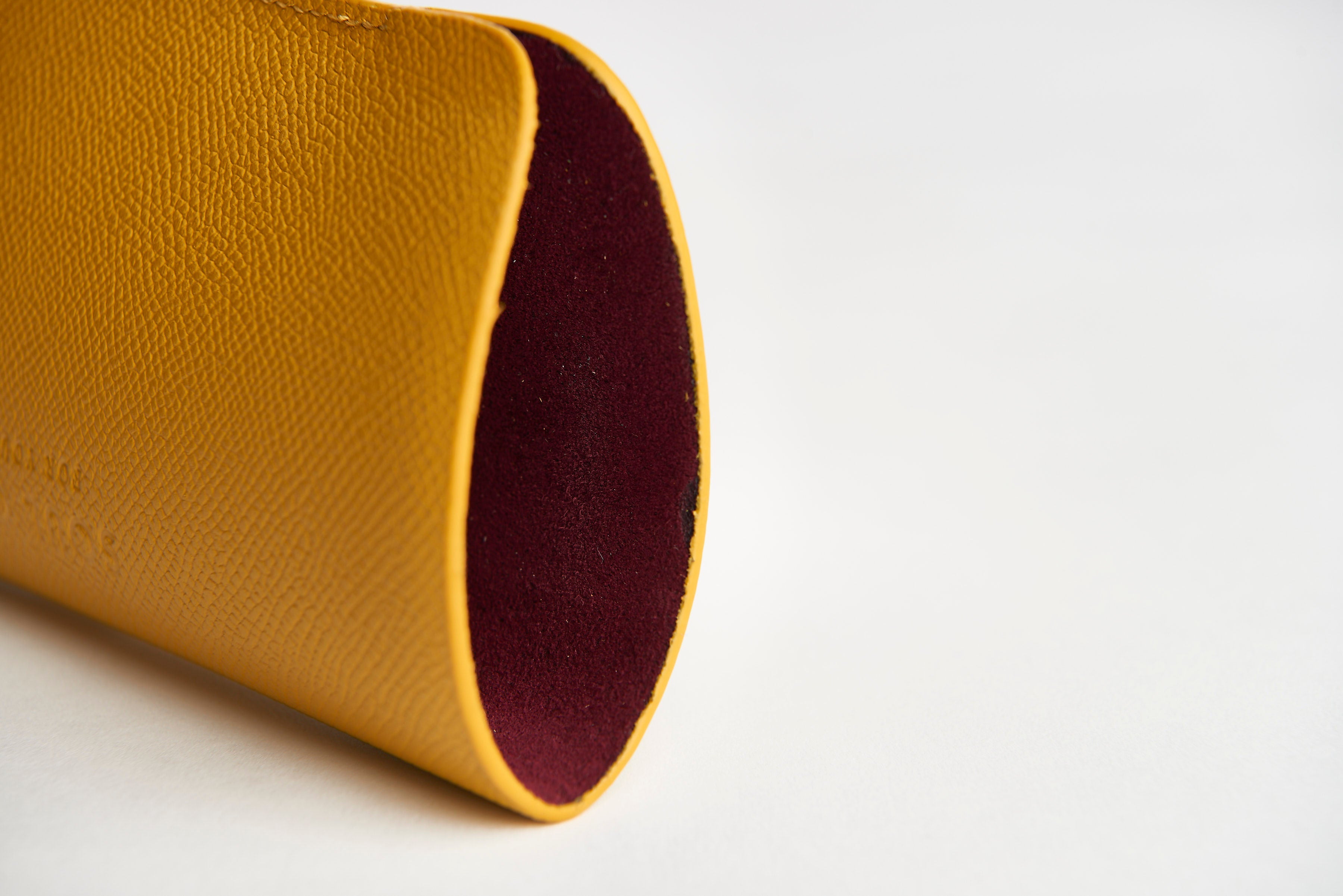 🟡 ASU Gold Epsom Leather Sunglass Case Holder