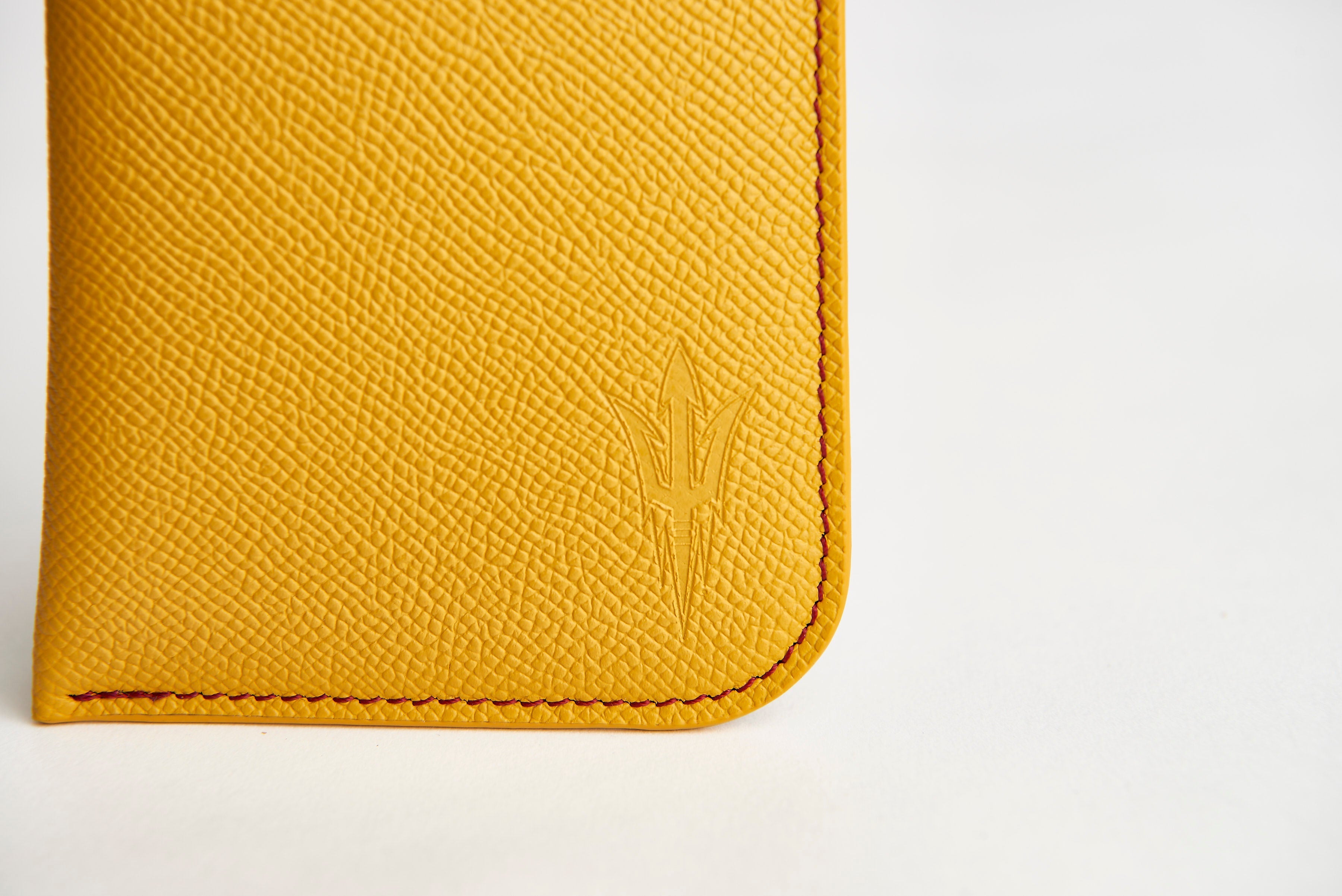 🟡 ASU Gold Epsom Leather Sunglass Case Holder