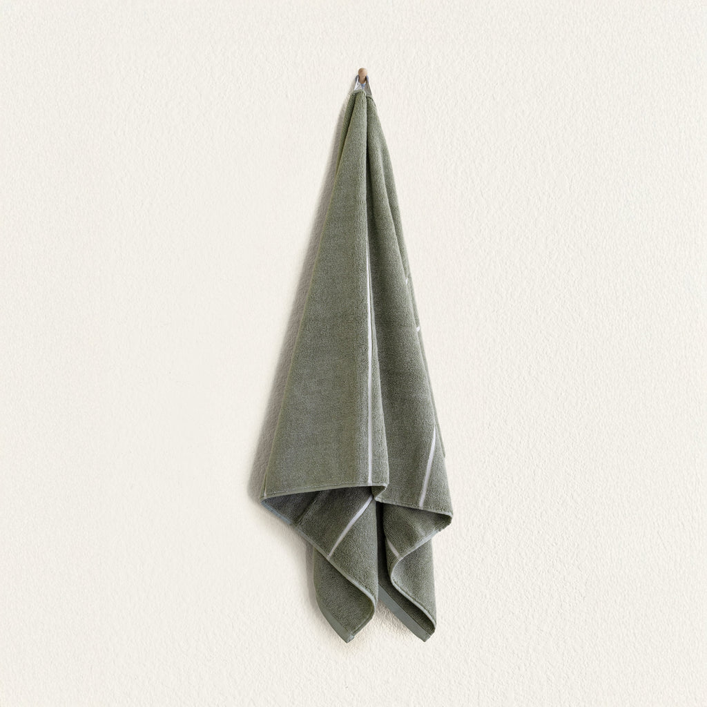 Deia 600 GSM Australian Cotton Bath Towel in Sage Green - Image 13
