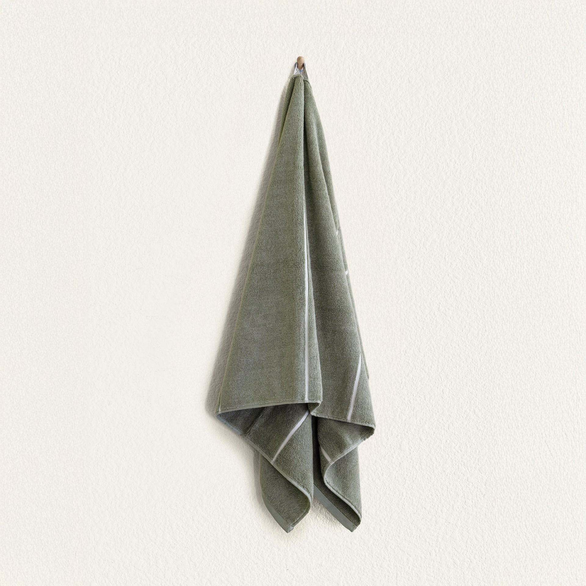 Deia 600 GSM Australian Cotton Bath Towel in Sage Green - Image 13