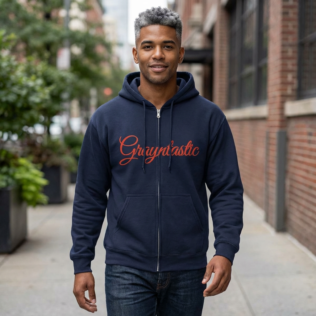Grayntastic Zip Hoodie for Trendsetters, Cozy Unisex Sweatshirt, Holiday Gift, Casual Wear, Comfortable Layering Piece