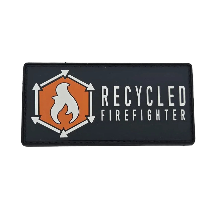 Tactical Rubber Velcro Patch - 4x2 Inch Flame Logo Accessory