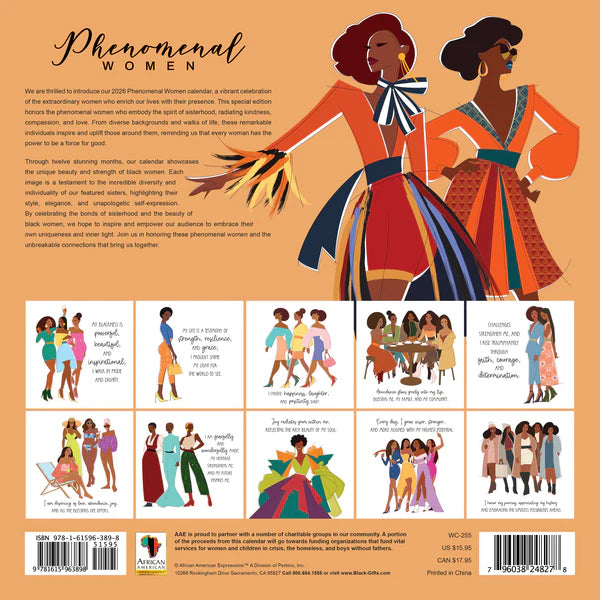 2026 Phenomenal Women Calendar | Afrocentric Inspirational Calendar