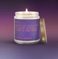 2026 Purple Fruity Scented Glass Candle