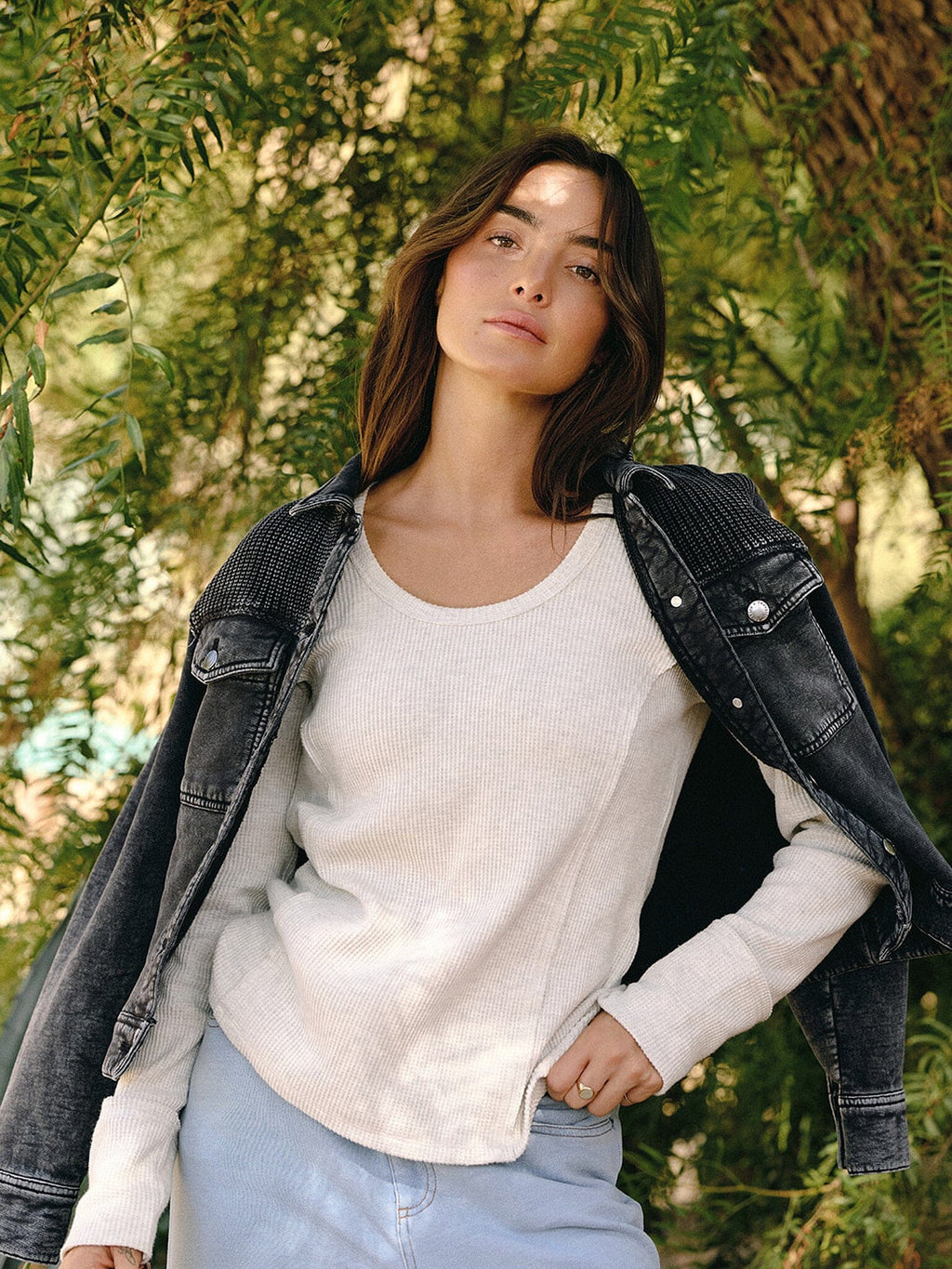 Abbey Cotton Terry Sweater Mix Jacket