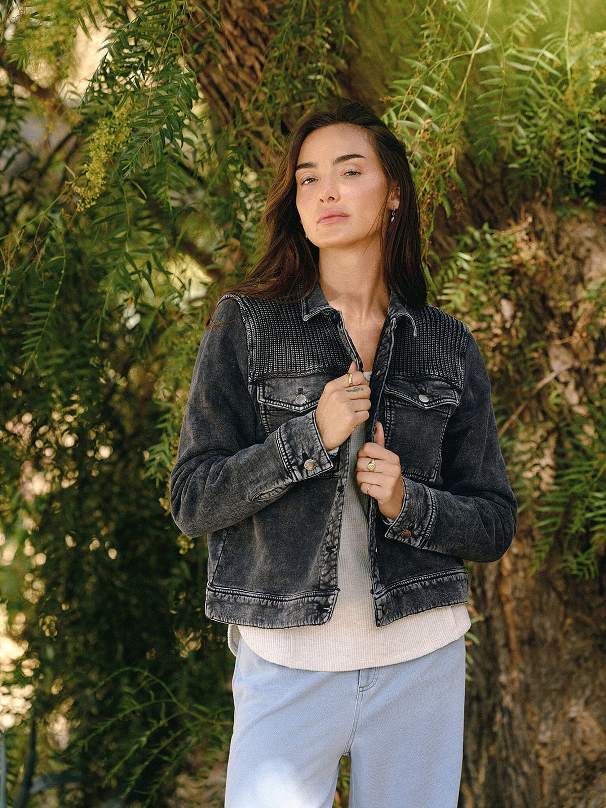 Abbey Cotton Terry Sweater Mix Jacket