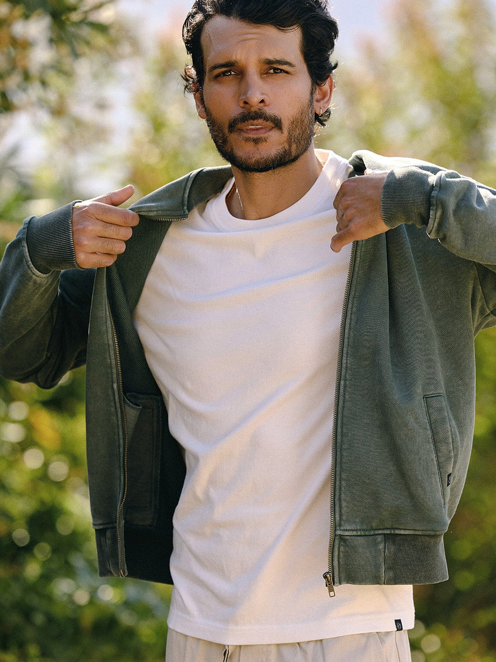 Walter Mineral Wash Heavy Terry Bomber Jacket