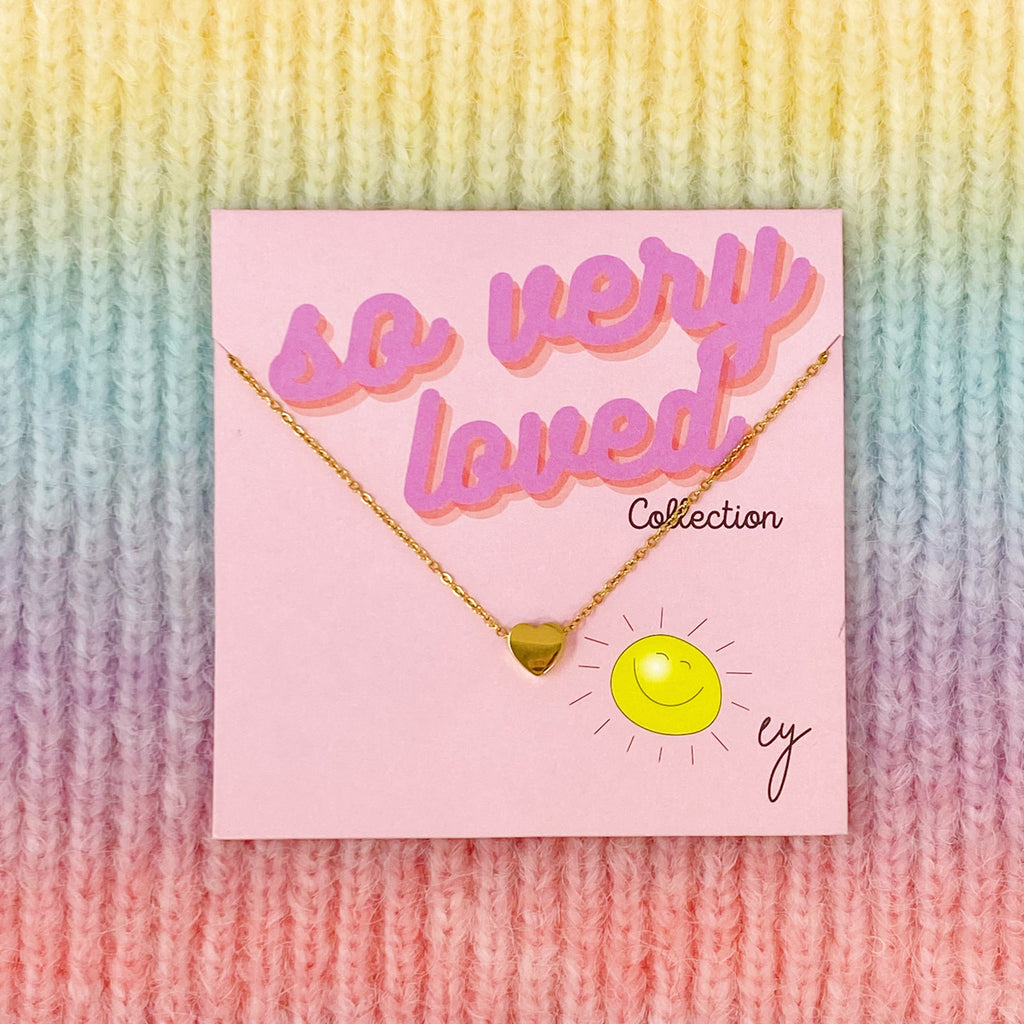 So Very Loved Heart Necklace – Waterproof Gold Chain