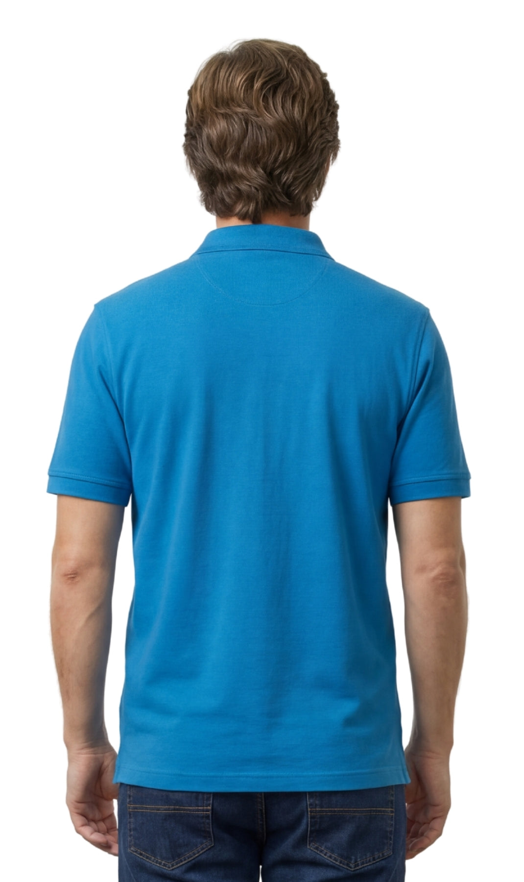 Men's Short Sleeve Pique Polo Shirt with Chest Pocket - Regular Fit
