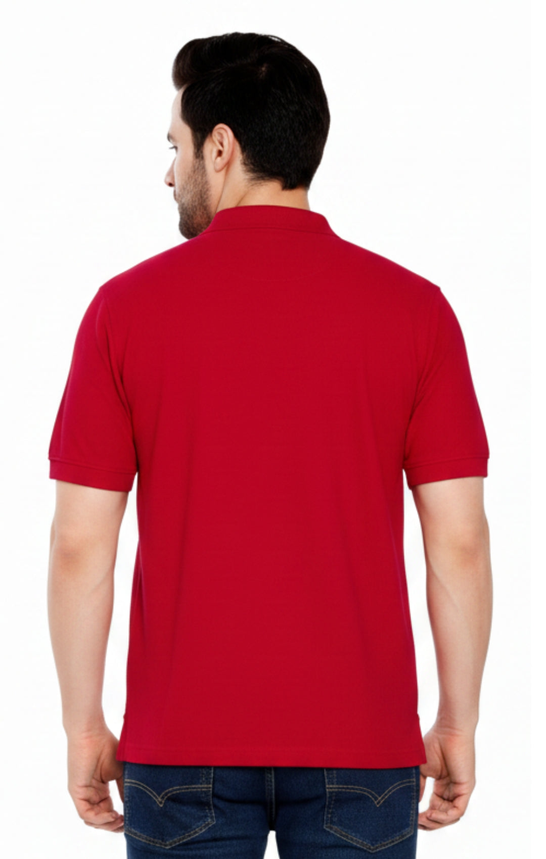 Men's Short Sleeve Pique Polo Shirt with Chest Pocket - Regular Fit