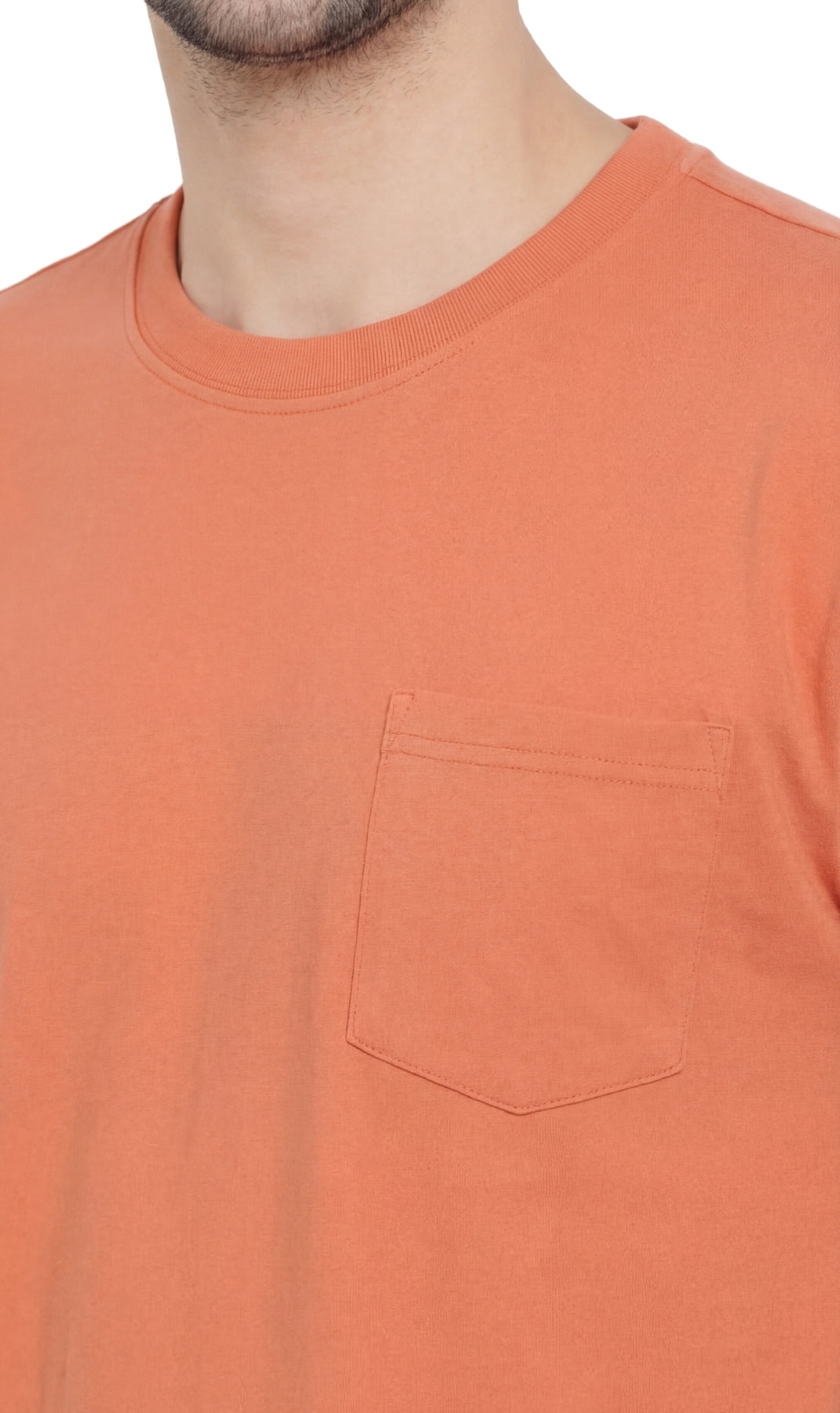 Men's Heavyweight Short Sleeve Crew Neck T-Shirt with Chest Pocket