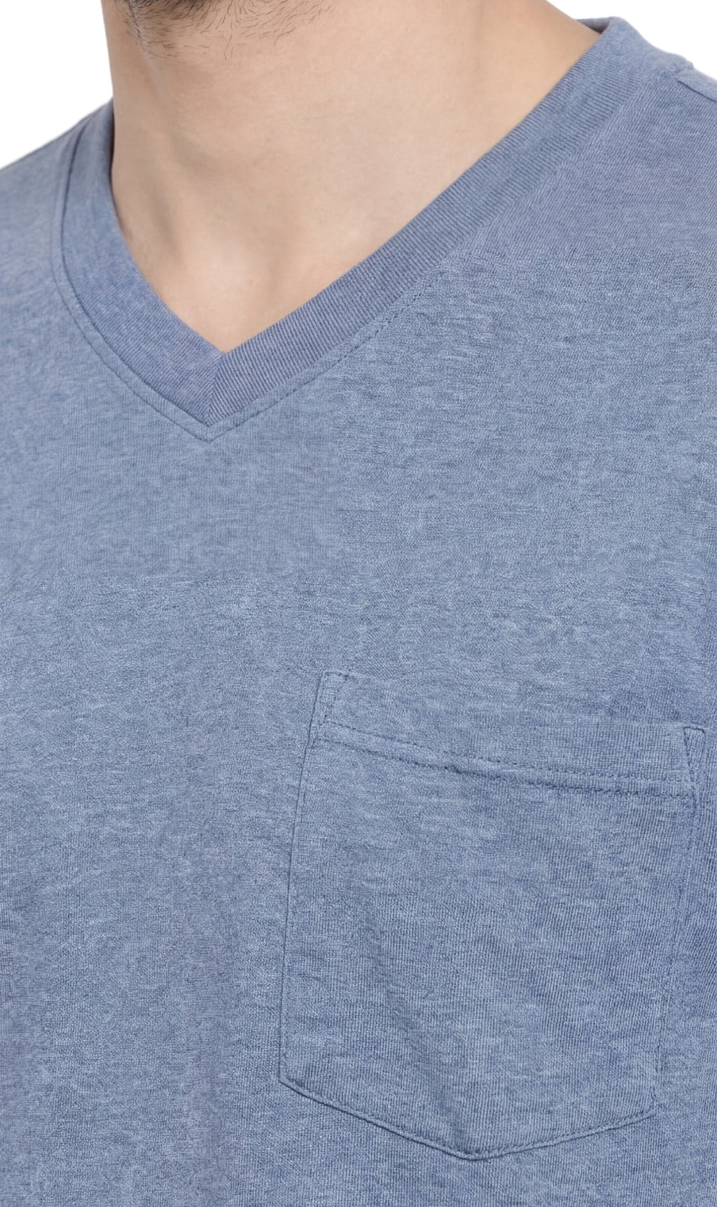 Men's Heavyweight V-Neck T-Shirt with Chest Pocket