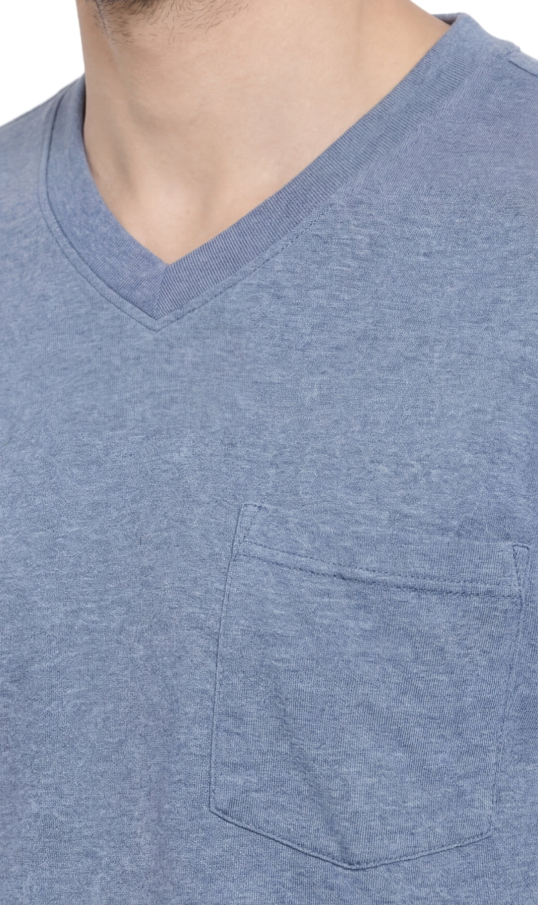 Men's Heavyweight V-Neck T-Shirt with Chest Pocket