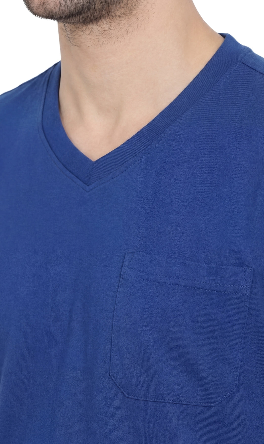 Men's Heavyweight V-Neck T-Shirt with Chest Pocket