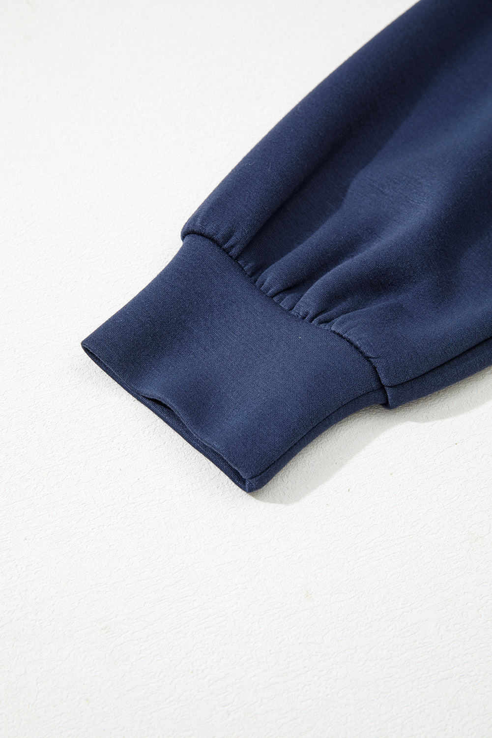 Zariyah Colorblock Patchwork Drawstring Hoodie in Gray and Navy - Image 5