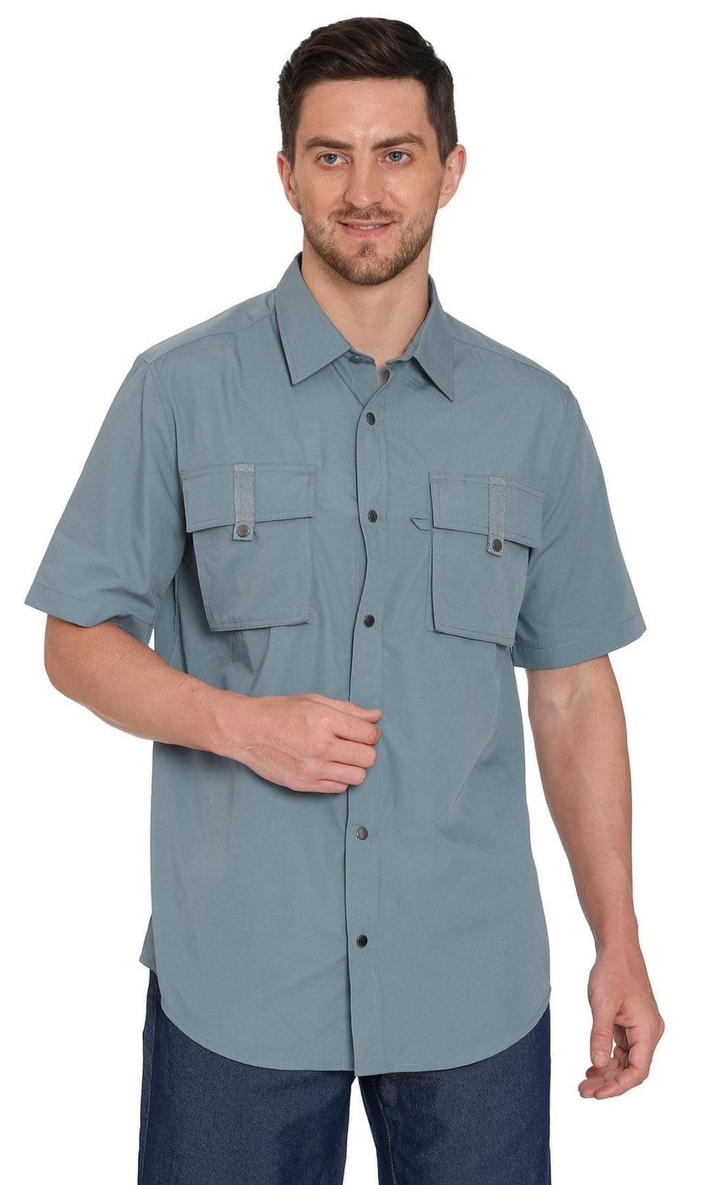Men's Short Sleeve Explorer Shirt with Multi-Pockets