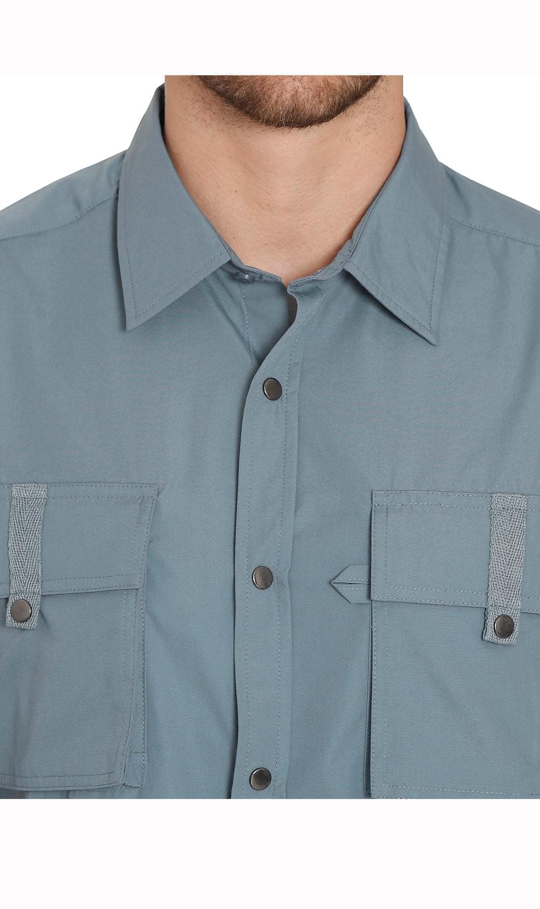 Men's Short Sleeve Explorer Shirt with Multi-Pockets