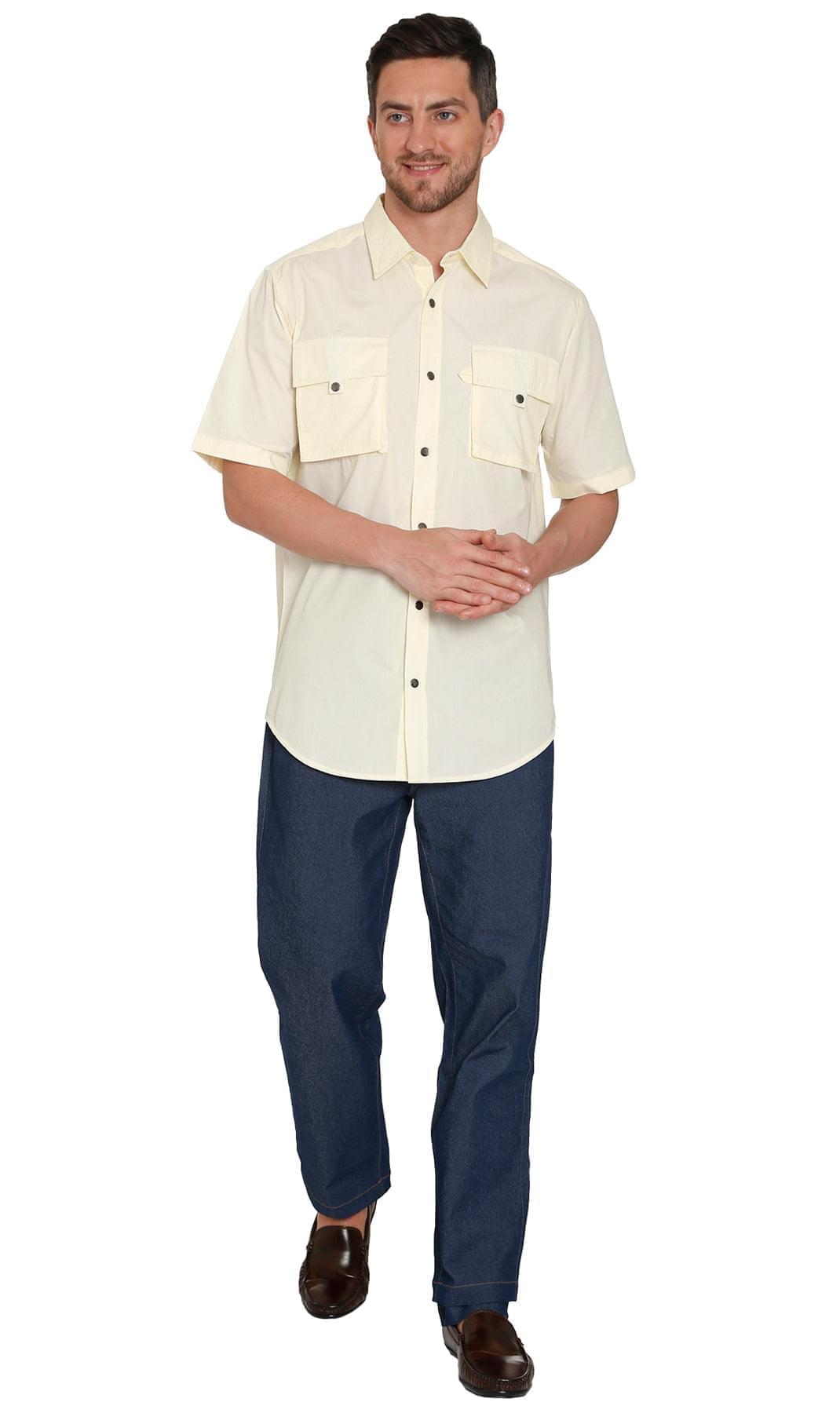 Men's Short Sleeve Explorer Shirt with Multi-Pockets