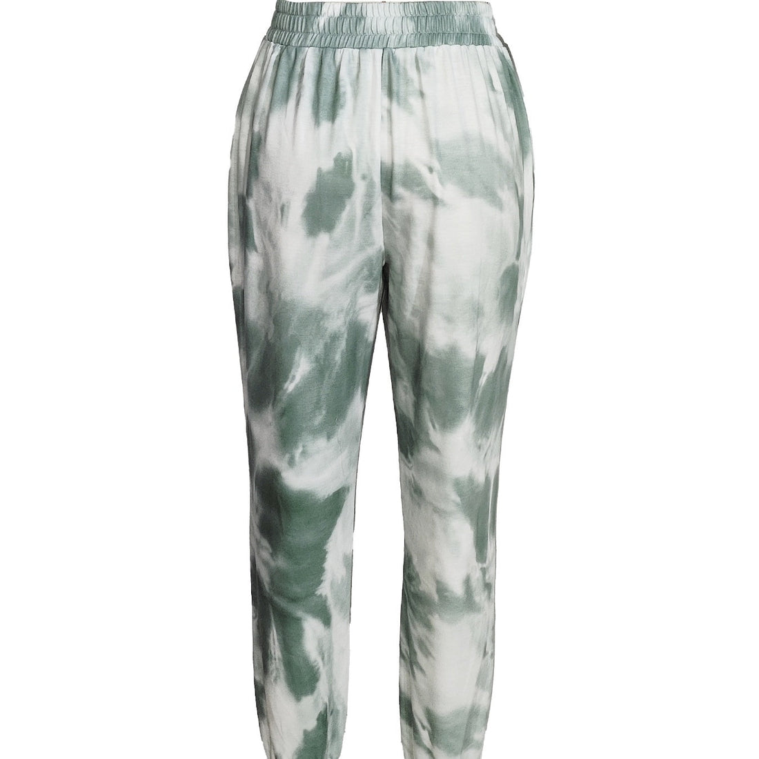 Women's White Tie-Dye Relaxed Jogger Pants