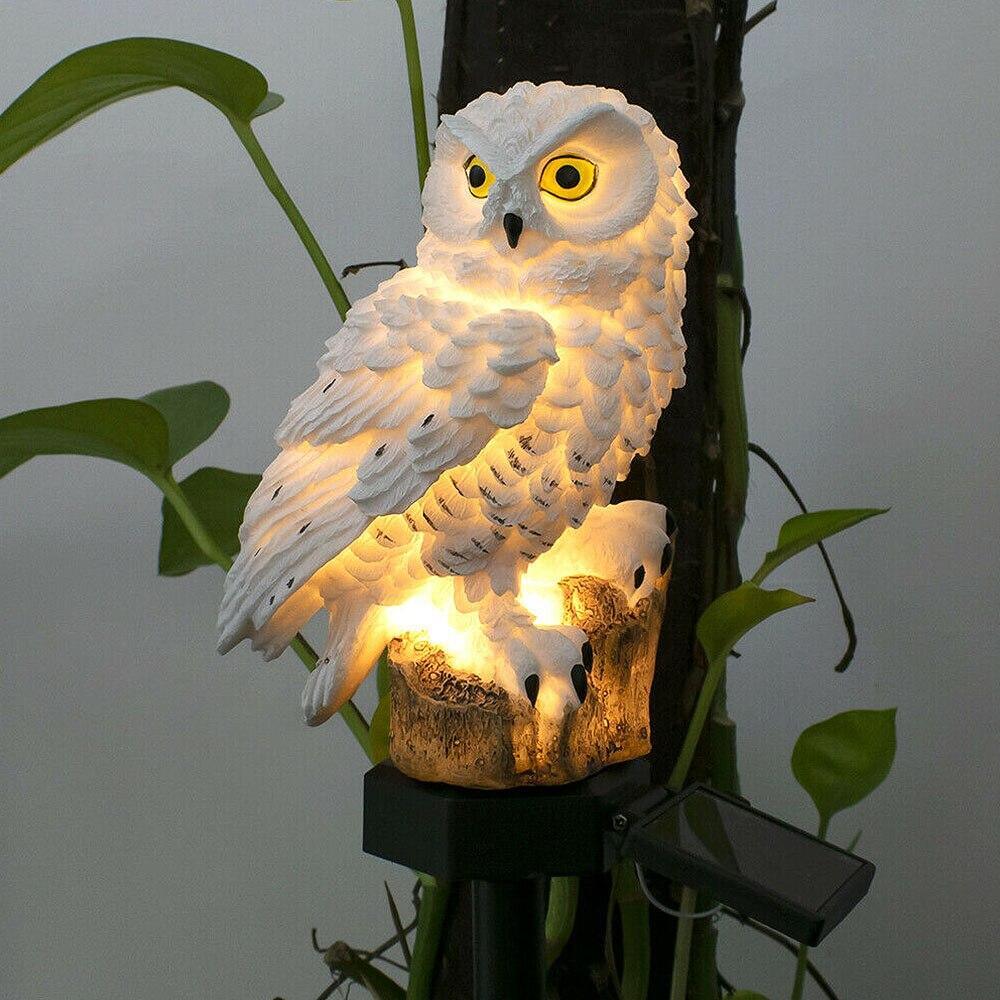 Solar LED Owl Garden Stake Light, Waterproof Outdoor Decor