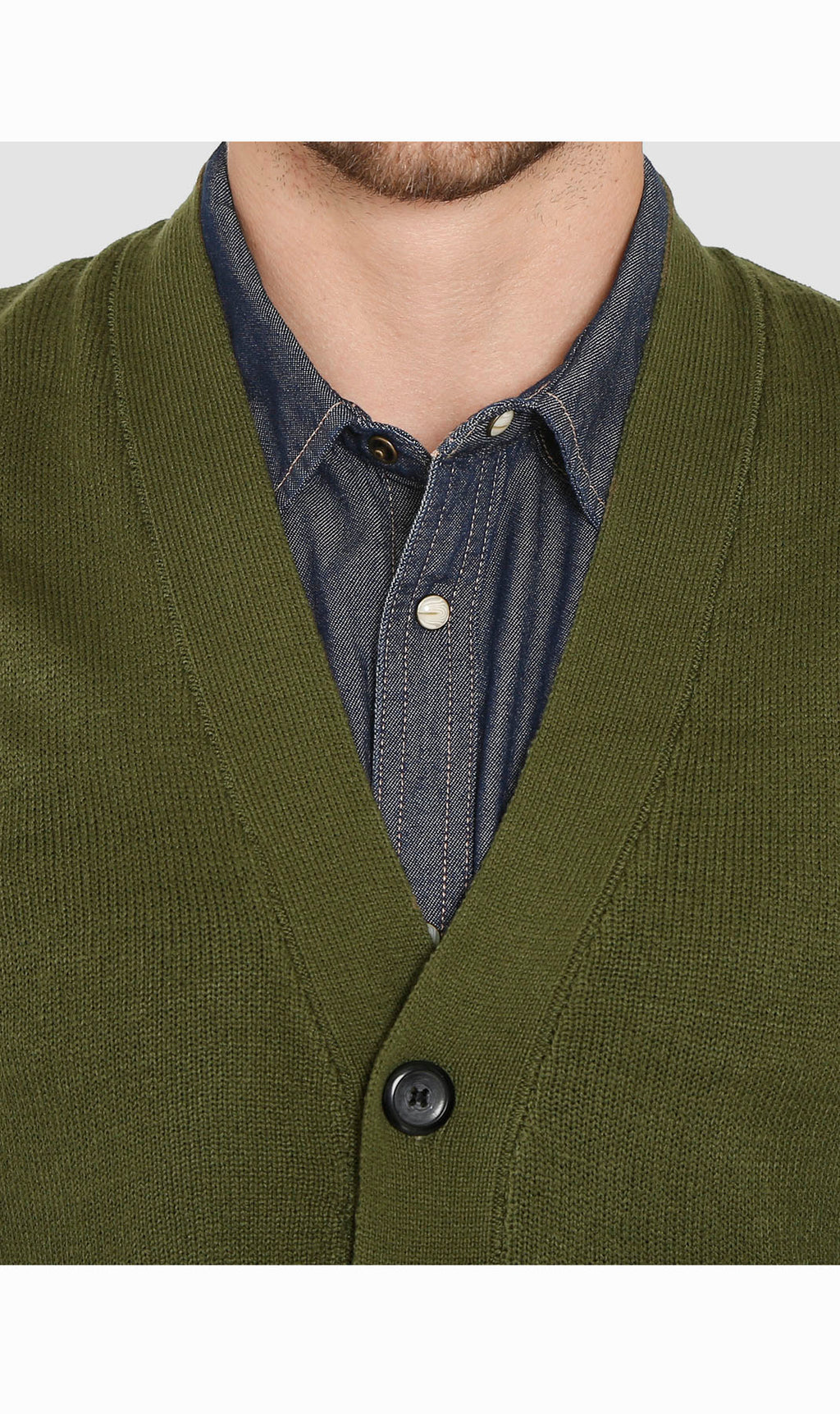 Men's Button Front Knit Sweater Vest with Chest Pockets